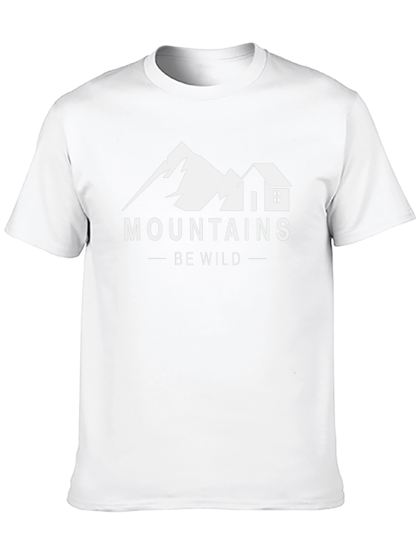 Mountains Be Wild Graphic Tee - Black Cotton T-Shirt