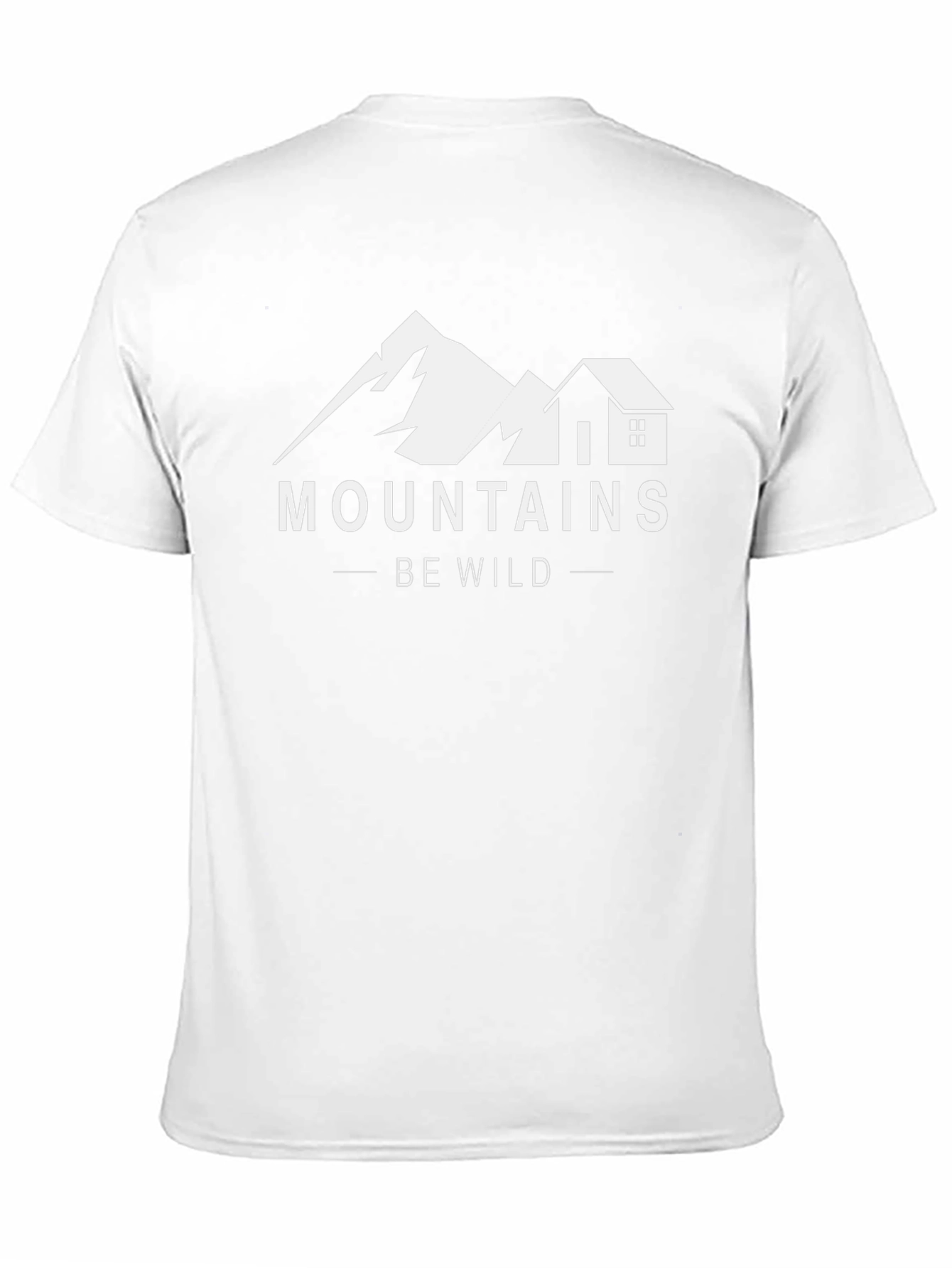 Mountains Be Wild Graphic Tee - Black Cotton T-Shirt