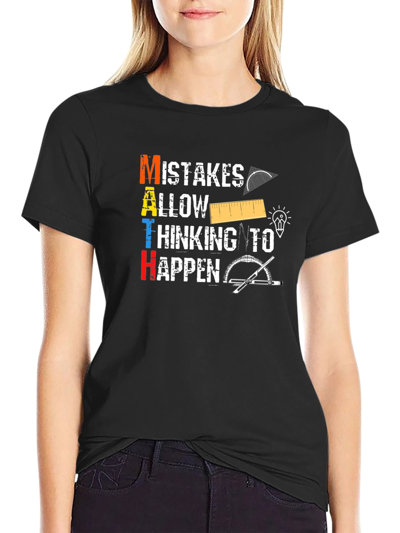 Math Mistakes Thinking Happen Graphic Tee