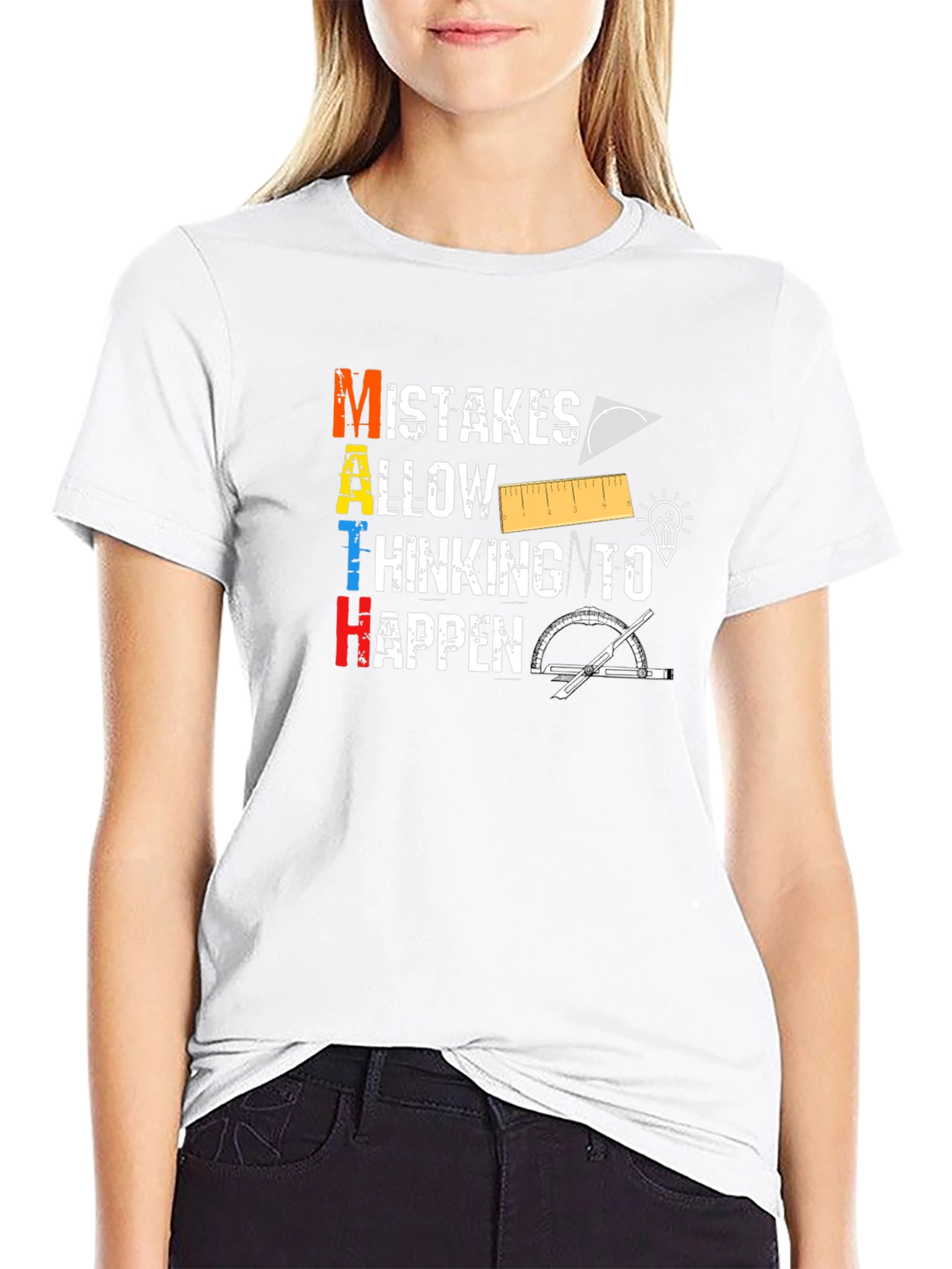 Math Mistakes Thinking Happen Graphic Tee