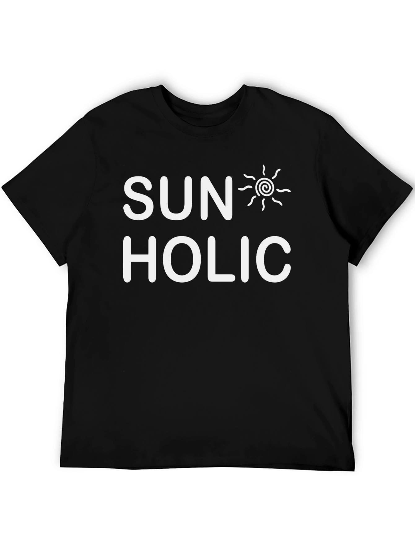 Sunholic Black T-Shirt with Sun Design