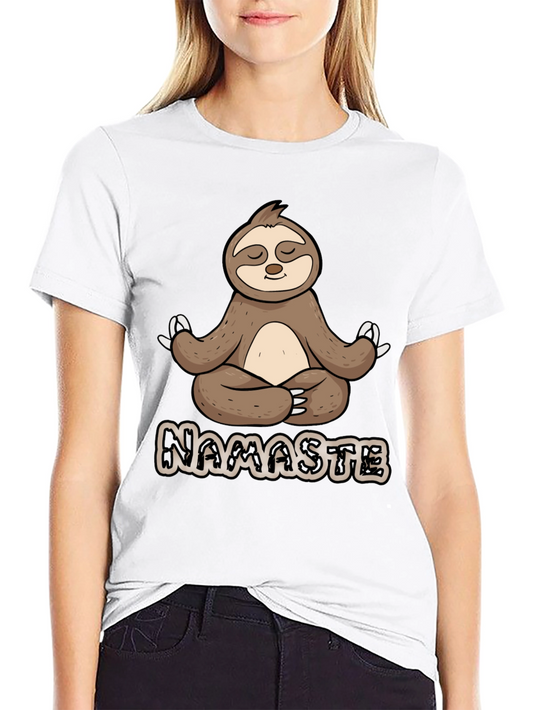 Sloth Namaste Meditation Graphic Tee