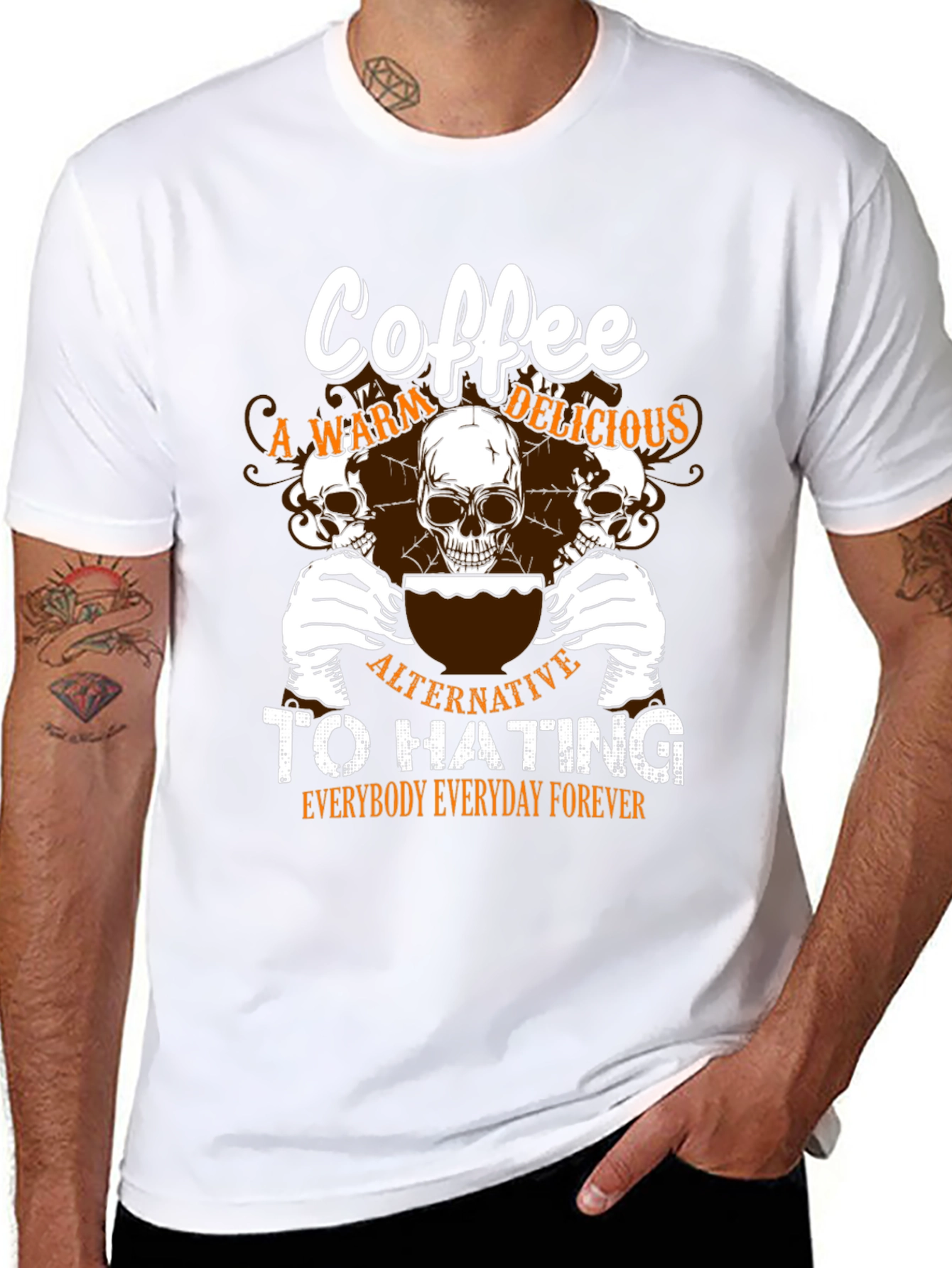 Coffee A Warm Delicious Alternative Mens Black T-Shirt