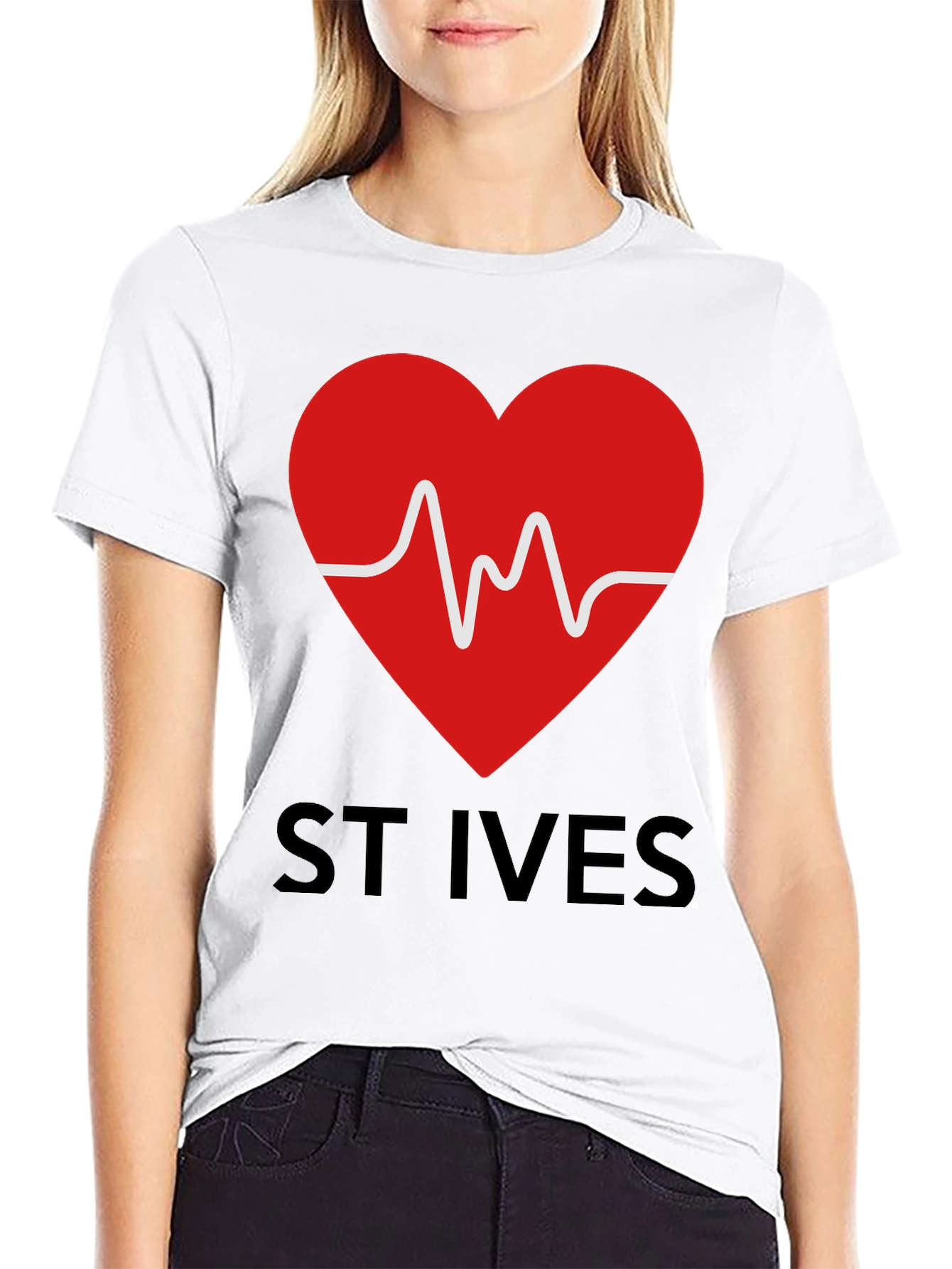 St Ives Heartbeat Graphic Tee - Black