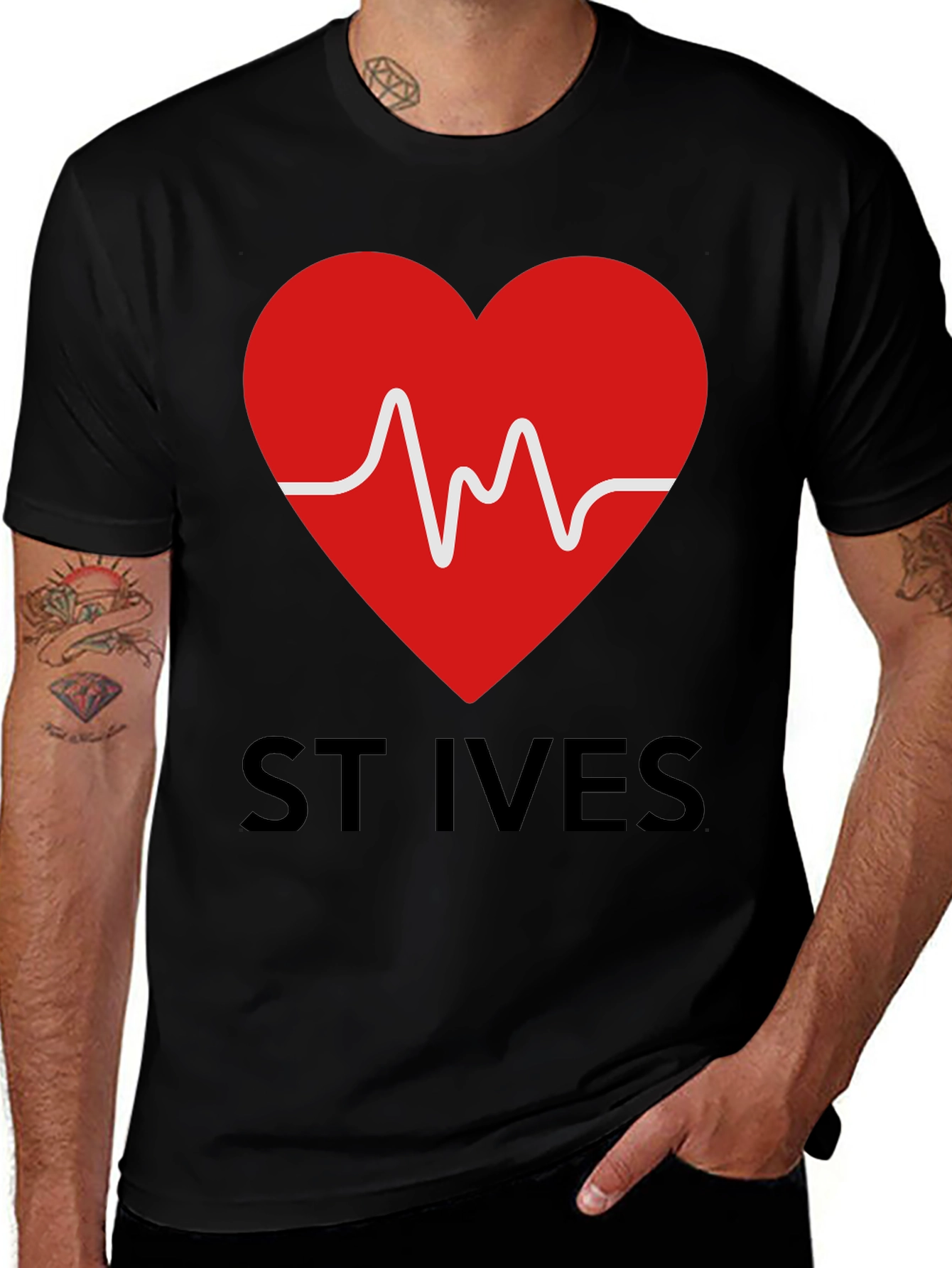 St Ives Heartbeat Graphic Tee - Black
