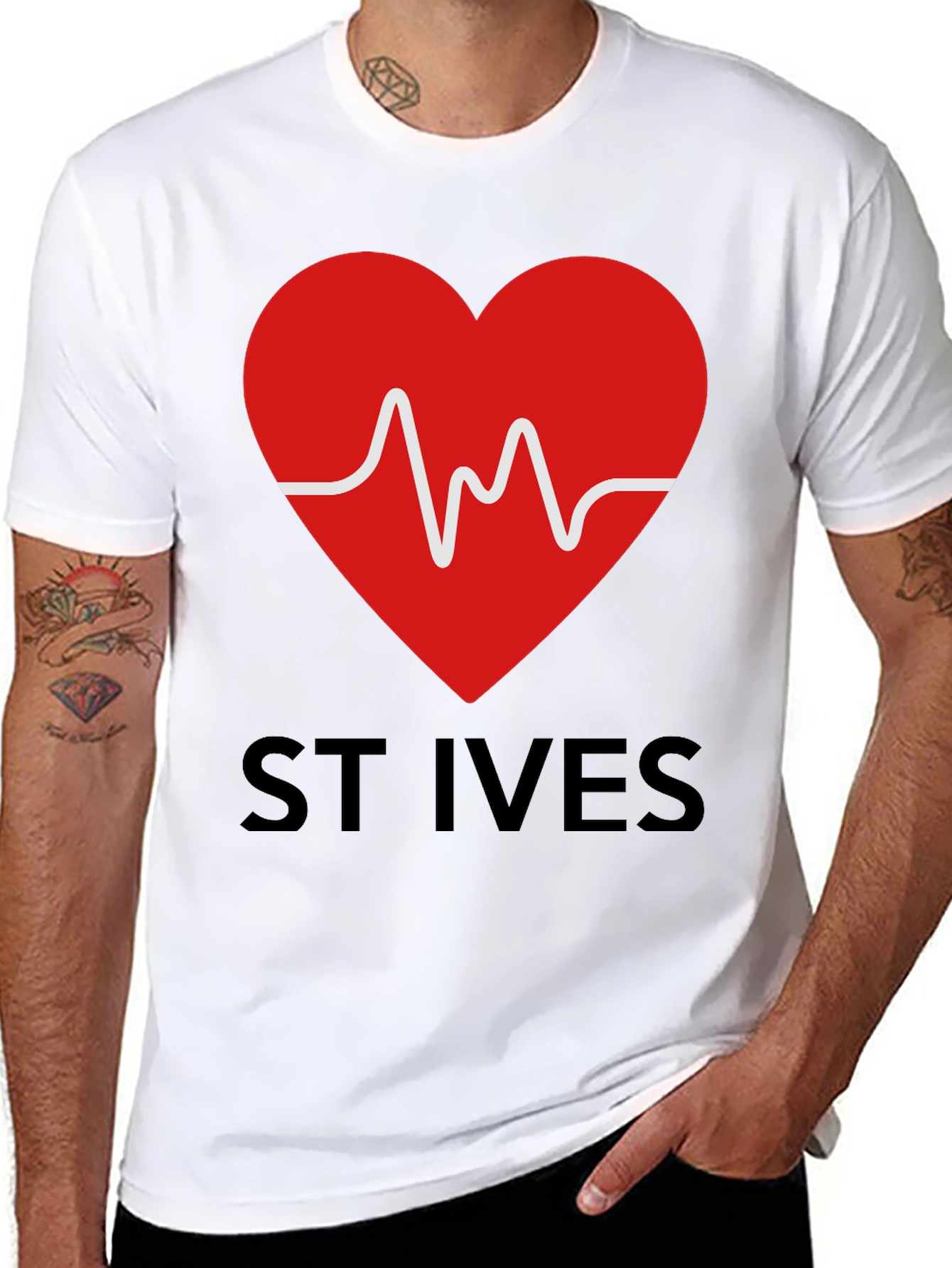 St Ives Heartbeat Graphic Tee - Black