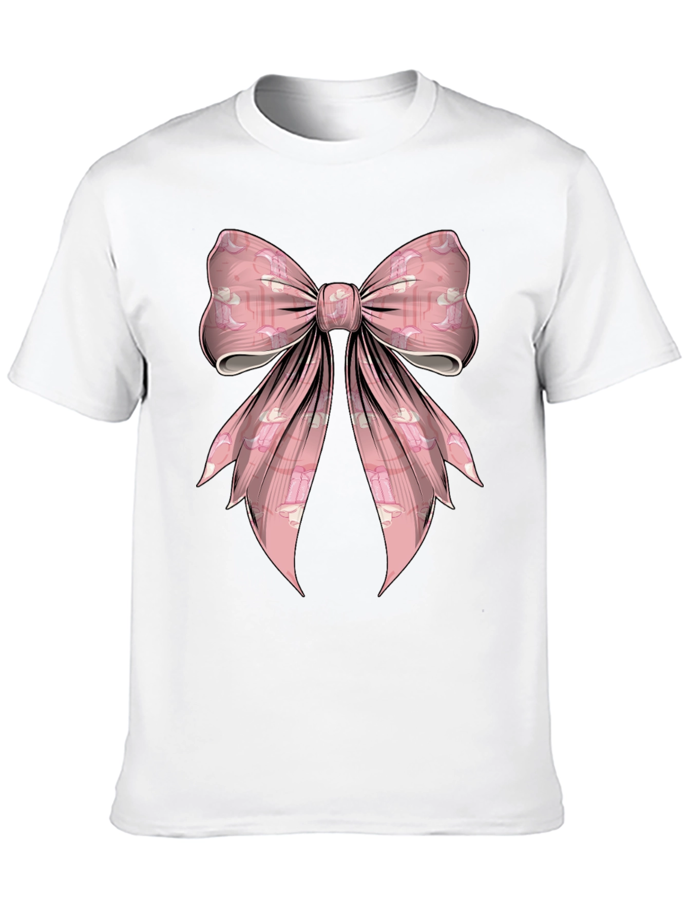 Pink Bow Graphic Tee - Fun & Stylish