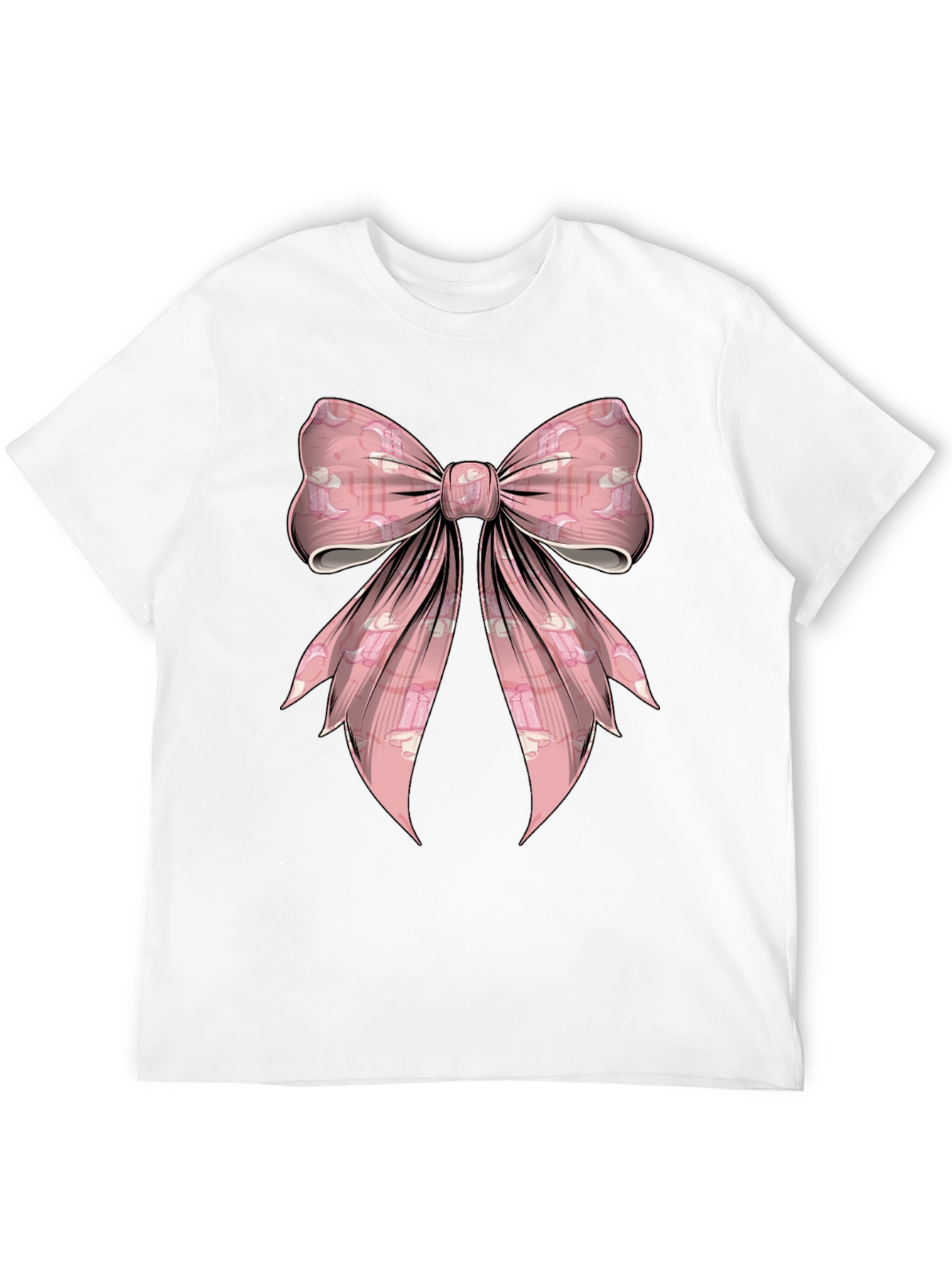 Pink Bow Graphic Tee - Fun & Stylish