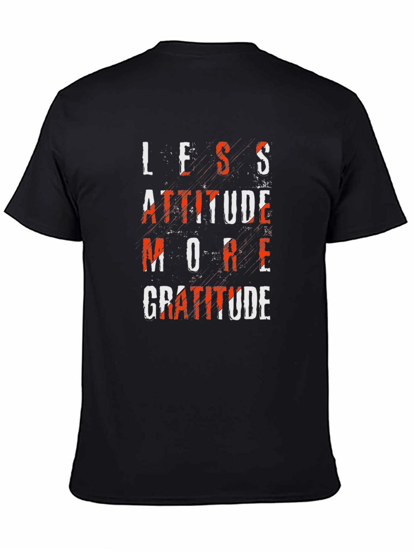Less Attitude More Gratitude Graphic Tee - Black