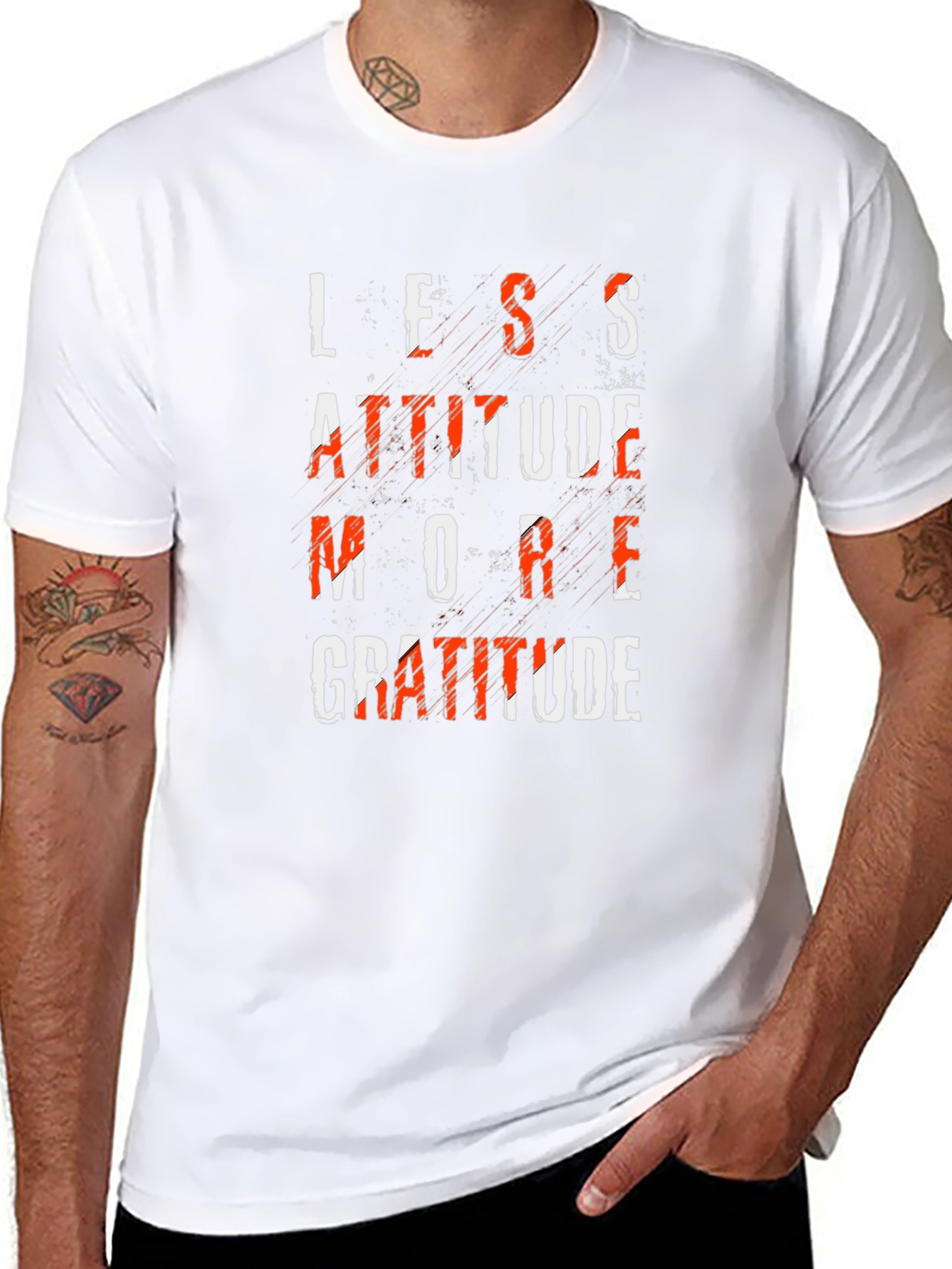Less Attitude More Gratitude Graphic Tee - Black