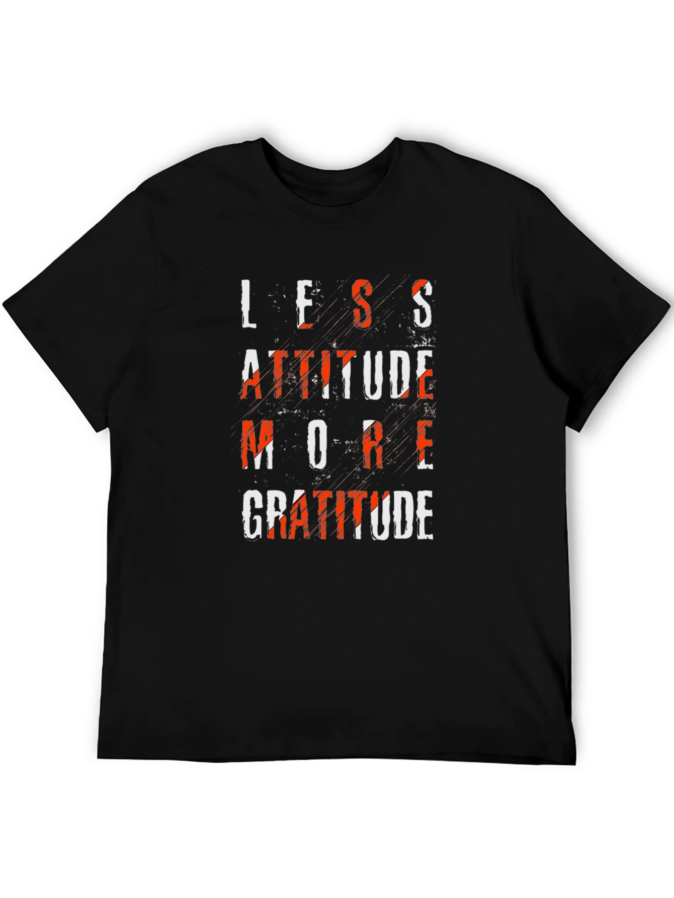Less Attitude More Gratitude Graphic Tee - Black
