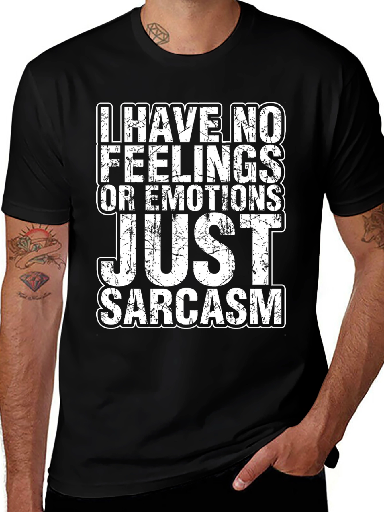 Sarcastic Humor Graphic T-Shirt - No Feelings