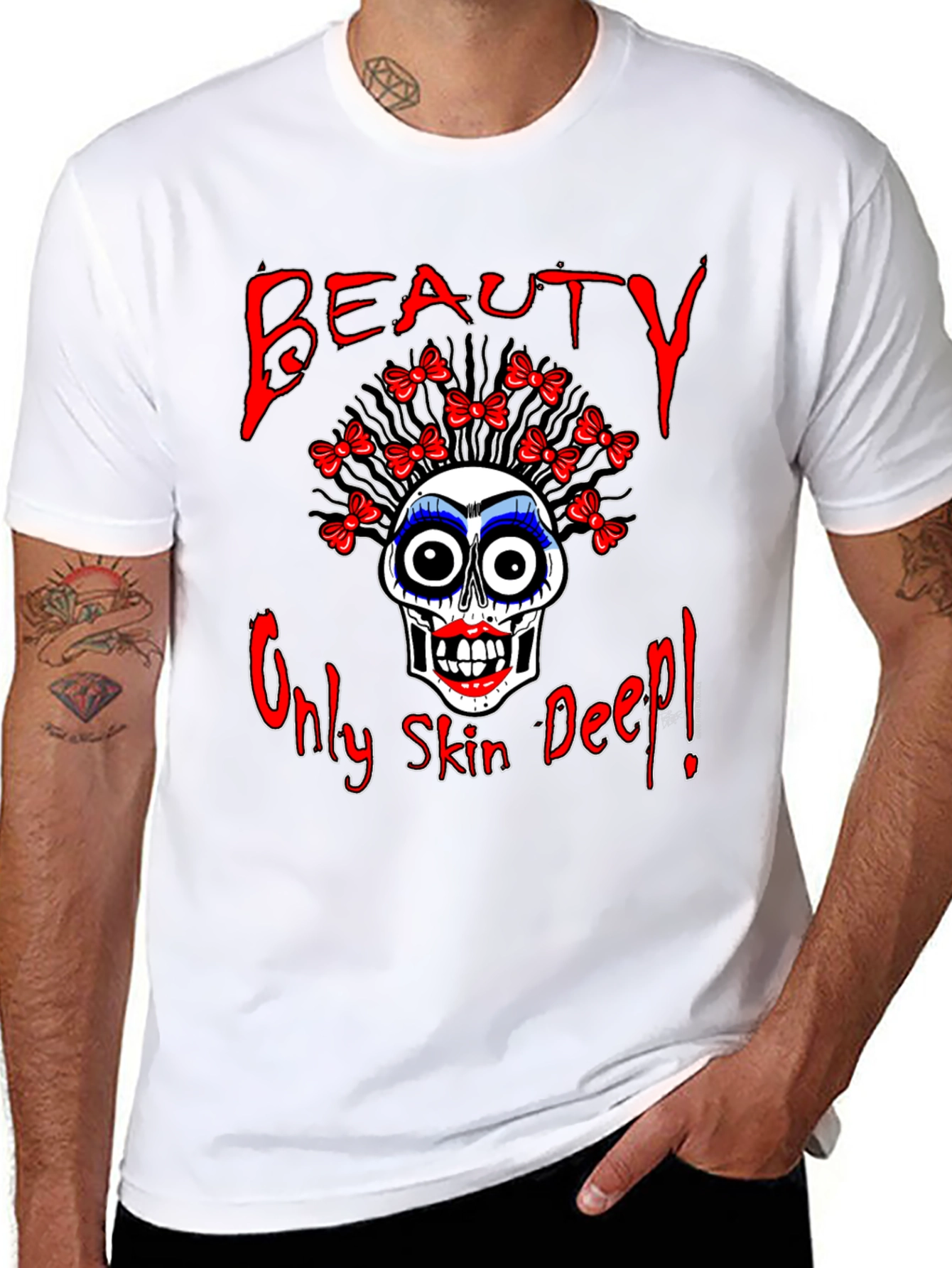 Beauty Skull Graphic Tee