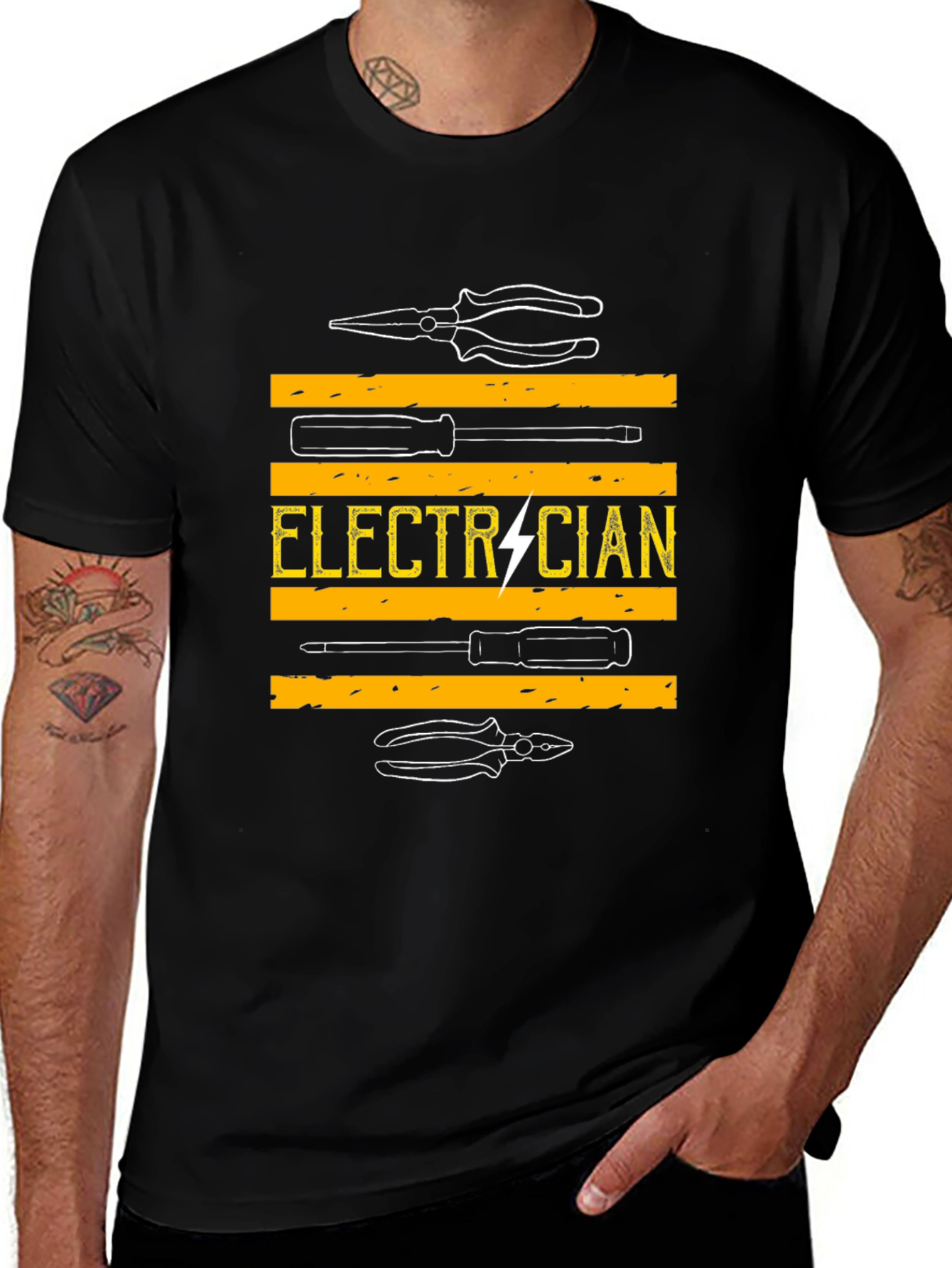 Electrician Graphic T-Shirt - Tool Design