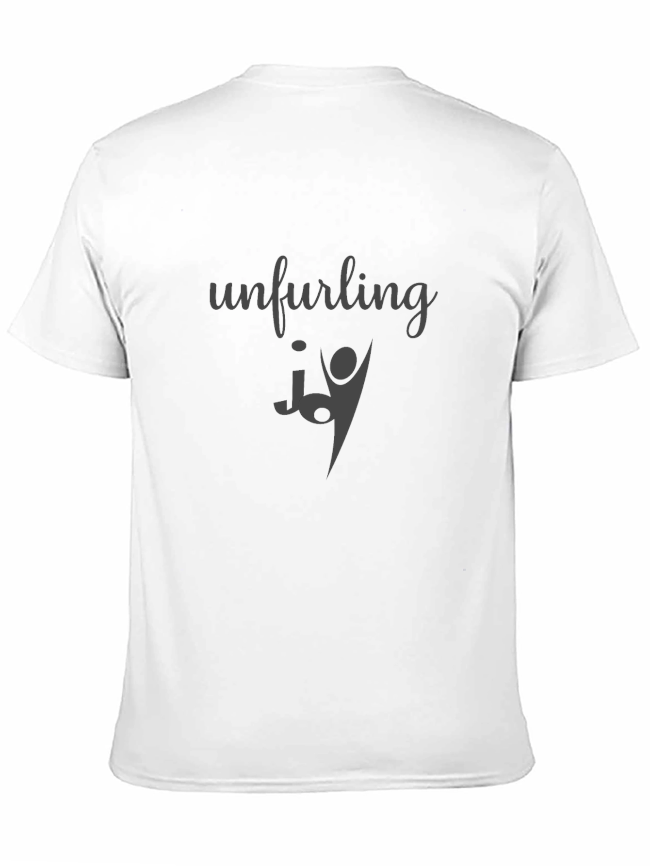 Unfurling Joy Graphic Tee - Black Casual T-Shirt