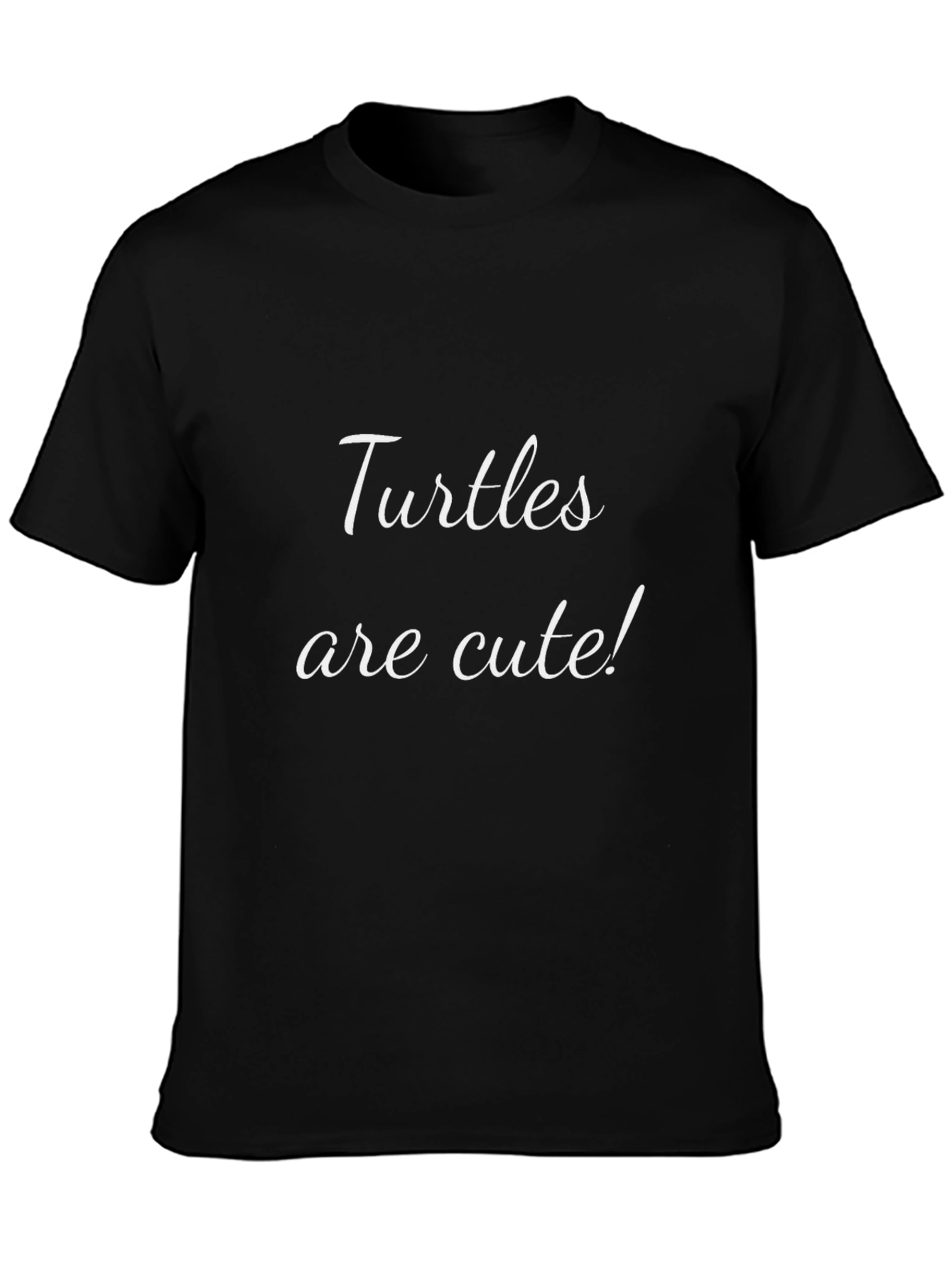 Turtles Are Cute Black Graphic Tee