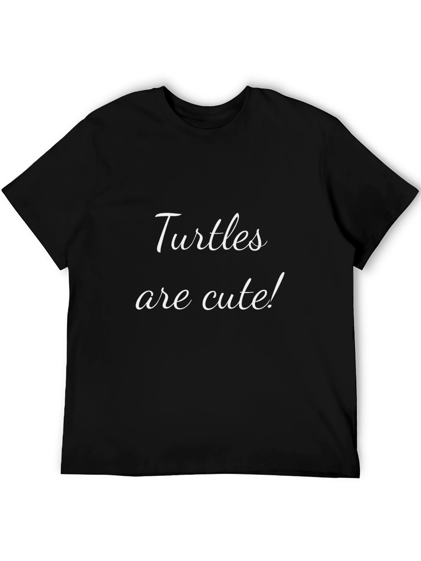 Turtles Are Cute Black Graphic Tee