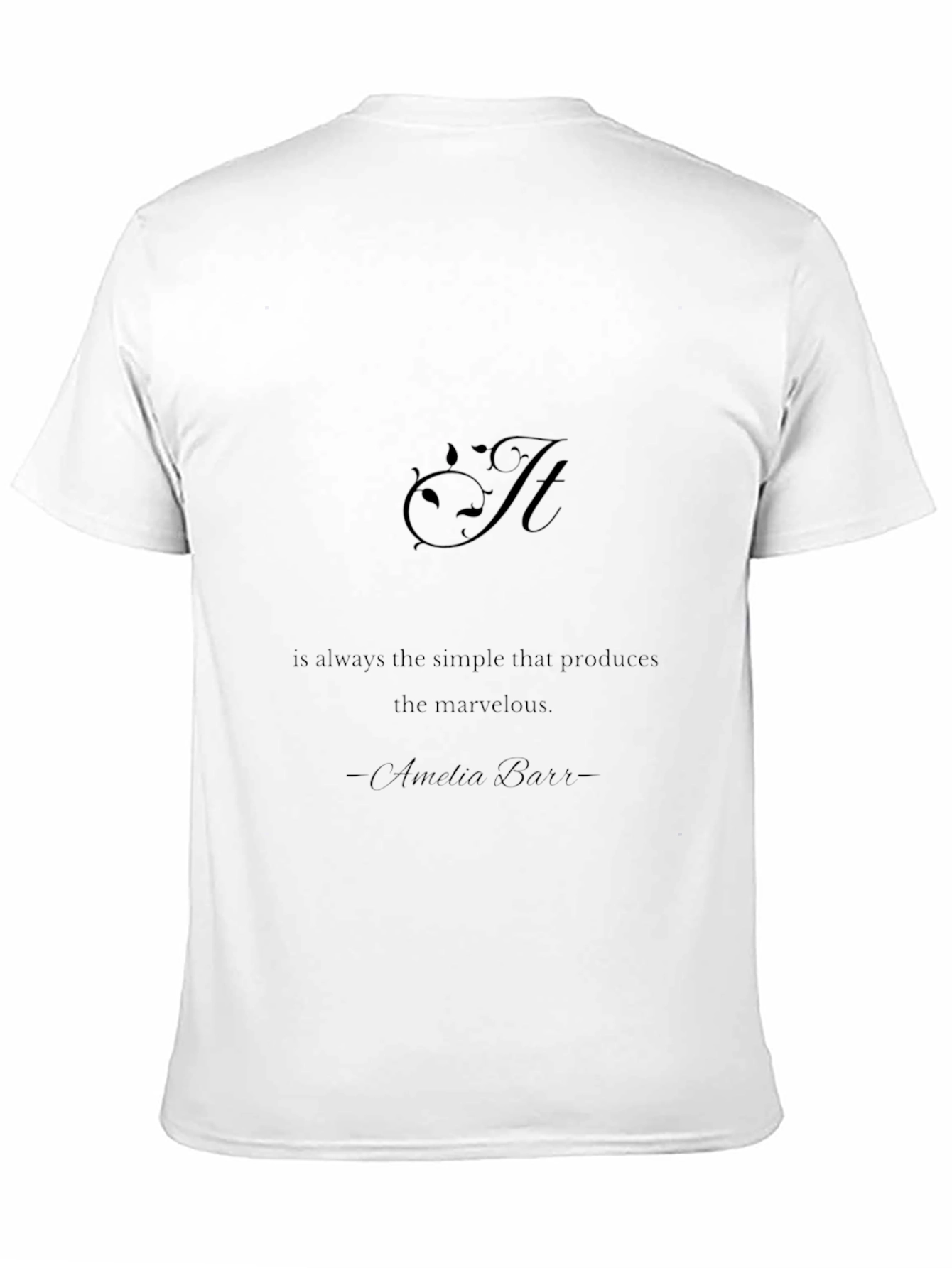 Elegant Quote Black T-Shirt