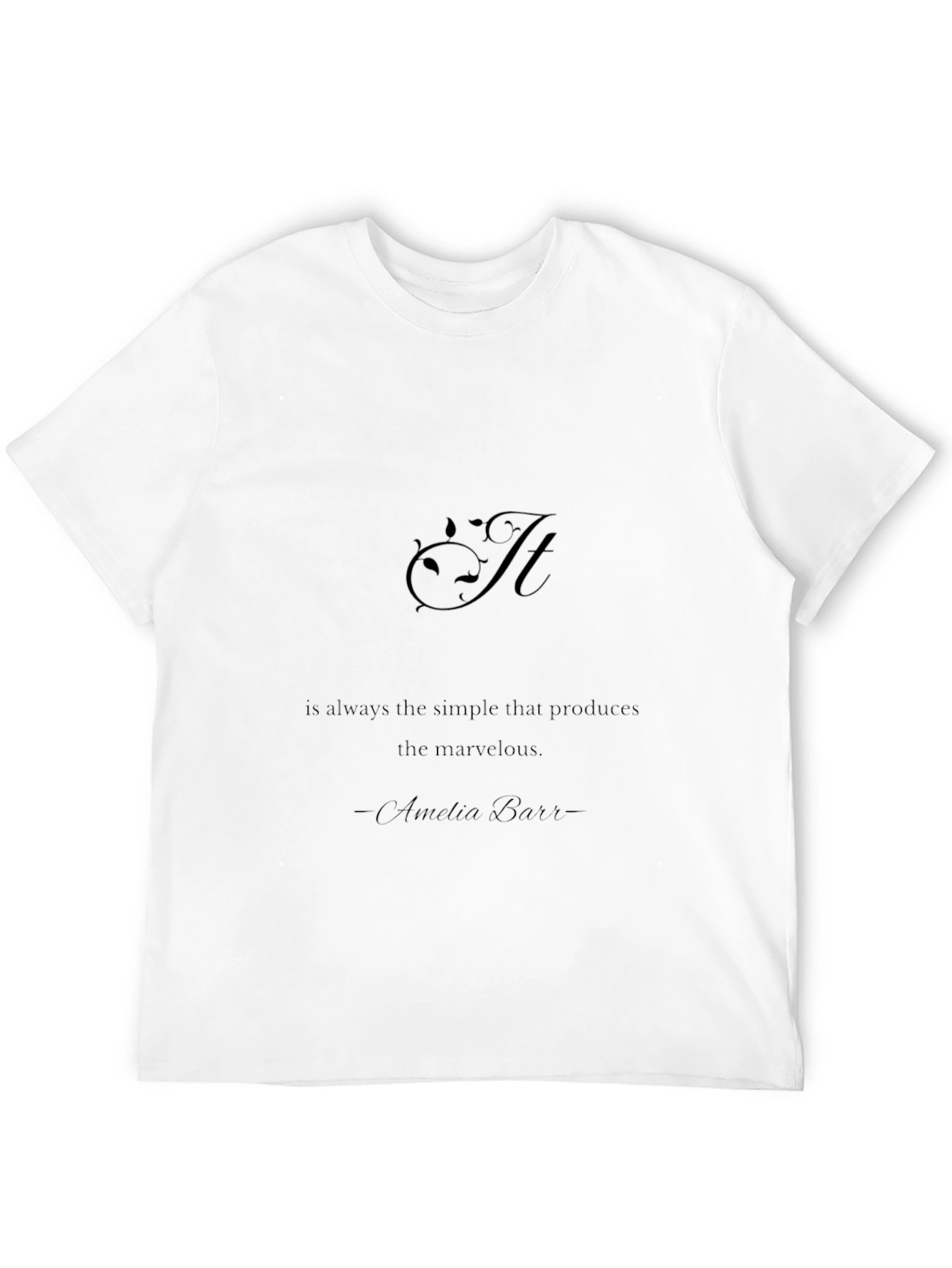 Elegant Quote Black T-Shirt