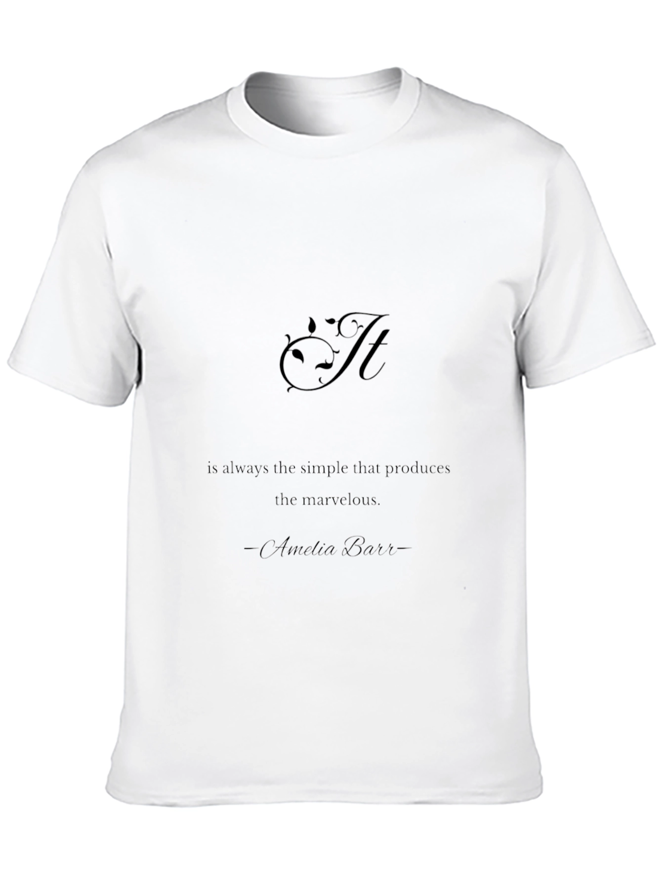 Elegant Quote Black T-Shirt