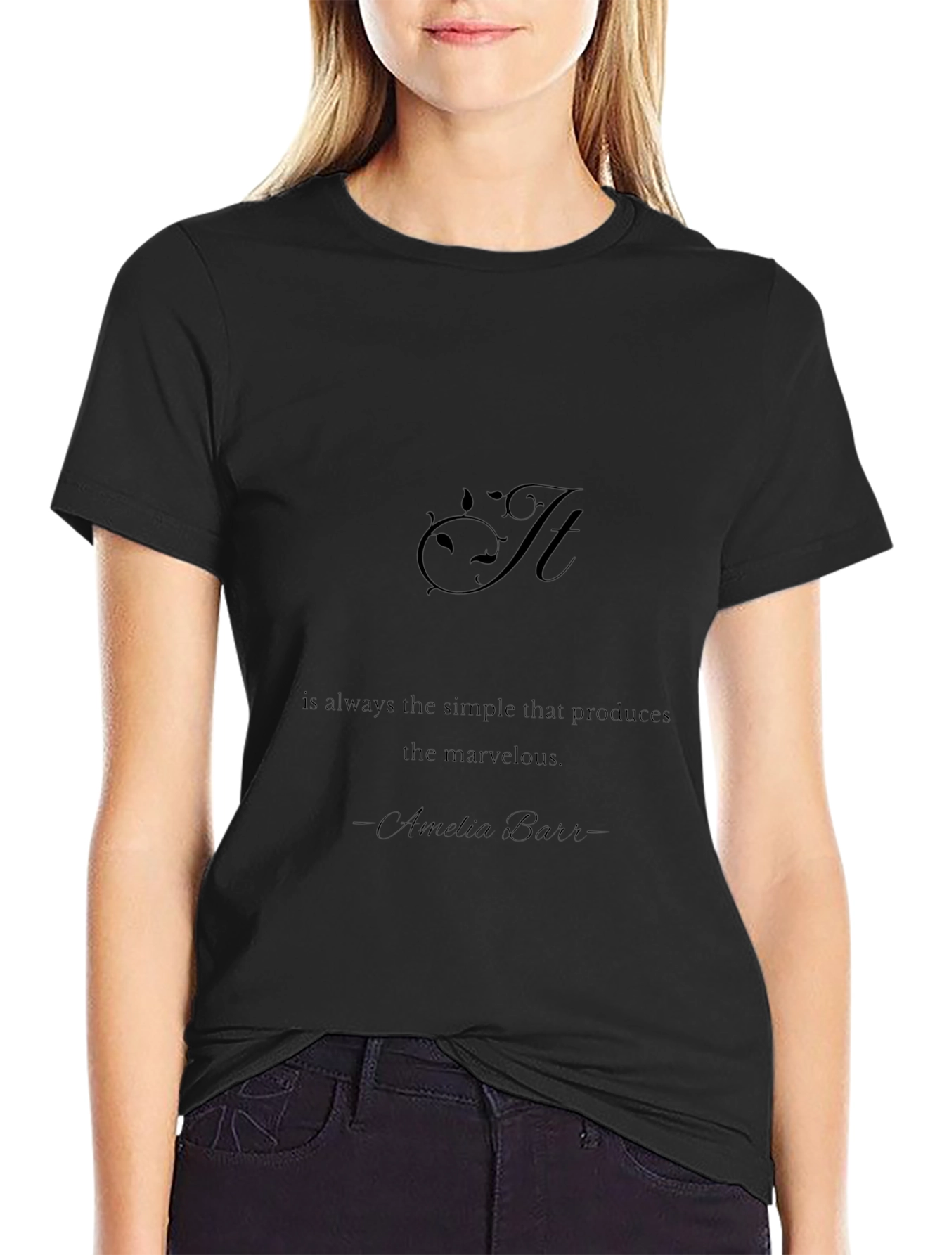 Elegant Quote Black T-Shirt
