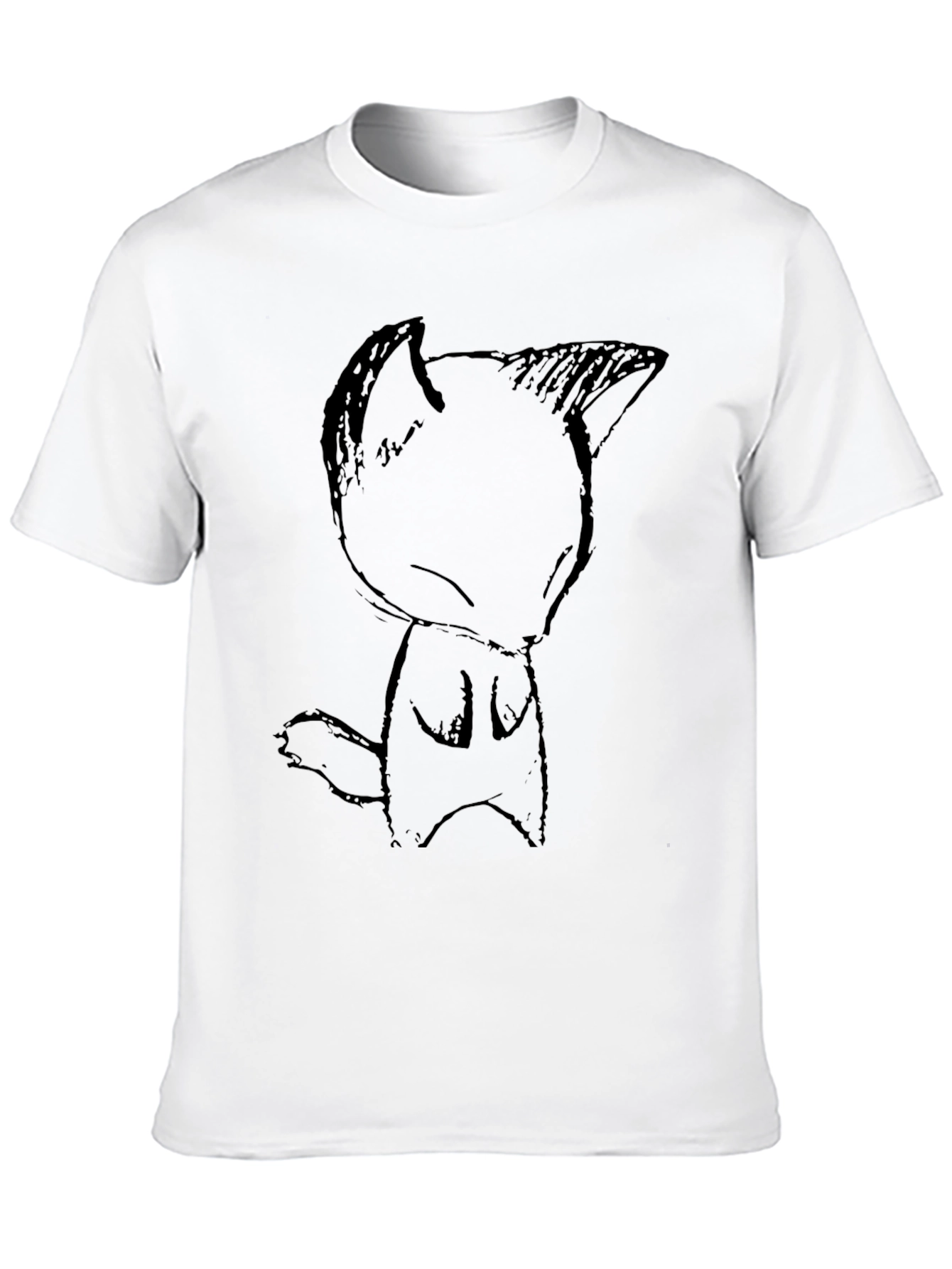 Mens Graphic Tee - Abstract Cat Design