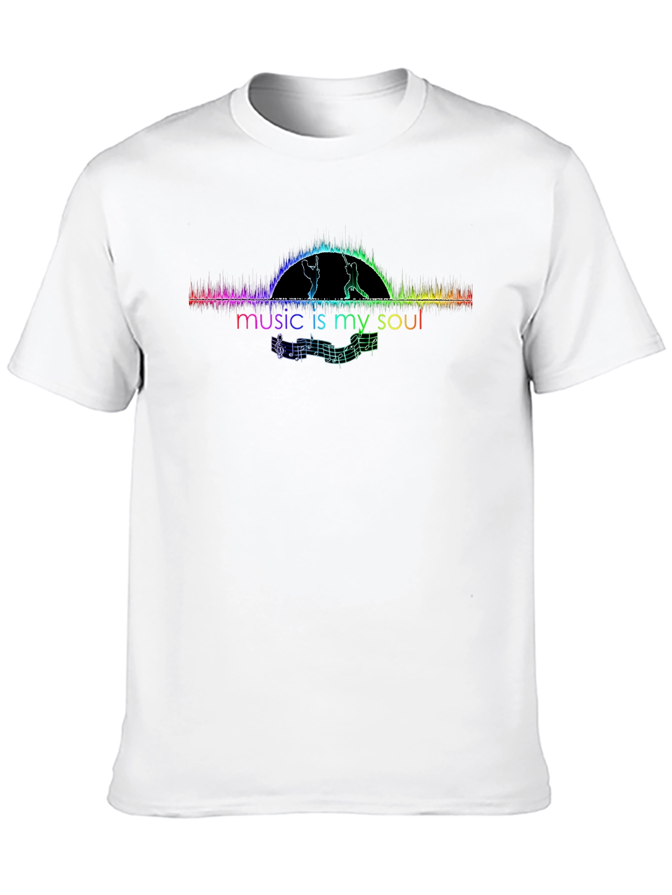 Music is My Soul Graphic T-Shirt - Black