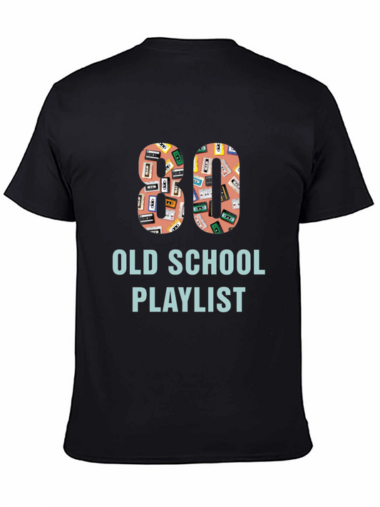 Retro 80s Cassette Tape Old School Playlist T-Shirt