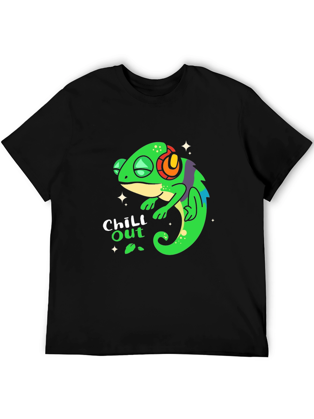 Chill Out Chameleon T-Shirt - Black