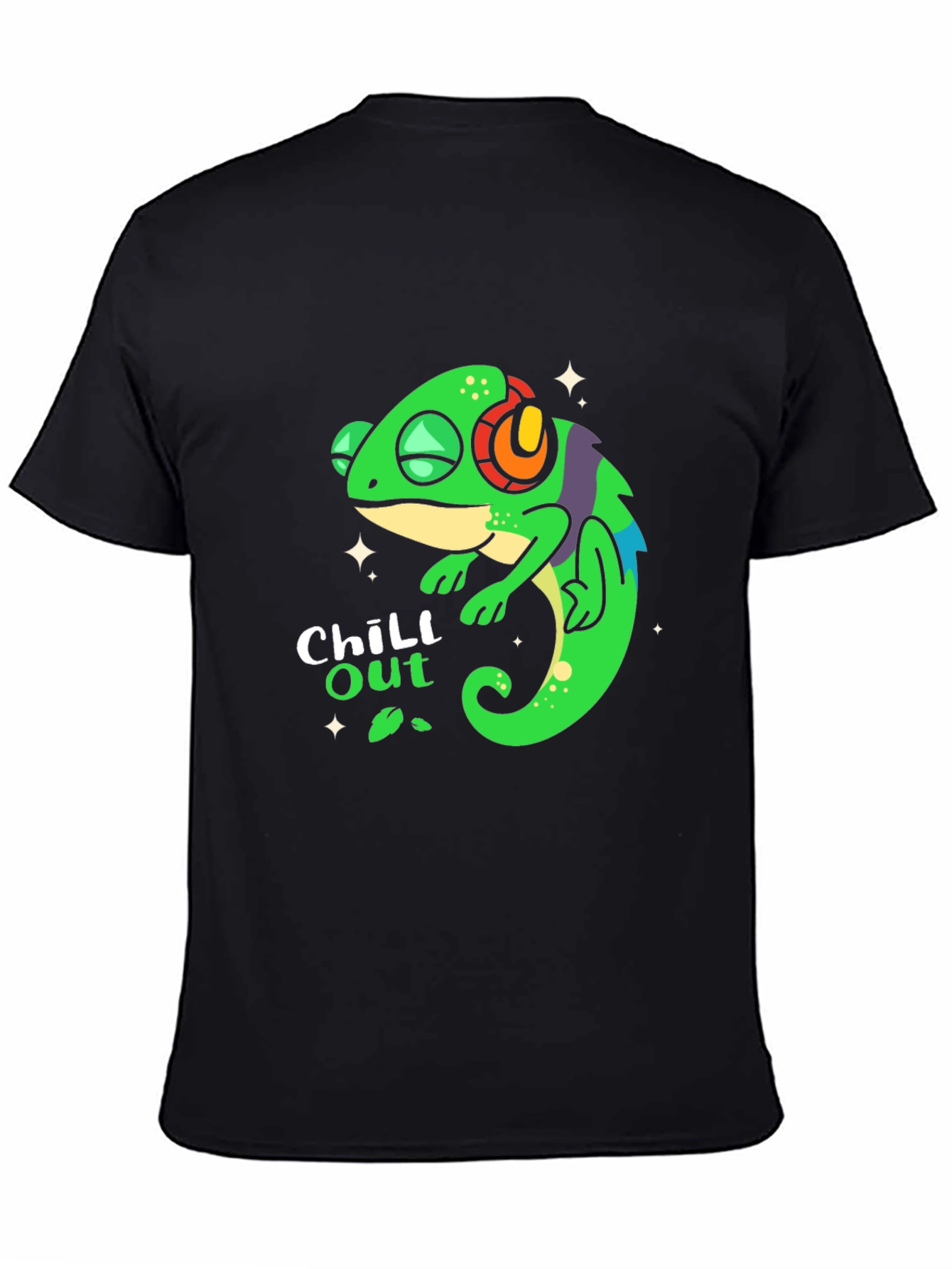 Chill Out Chameleon T-Shirt - Black