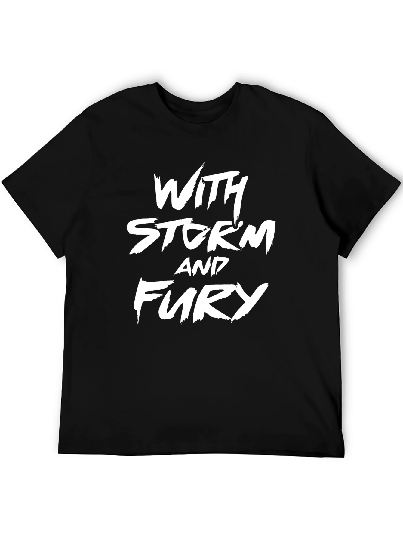 With Storm and Fury Black Graphic T-Shirt