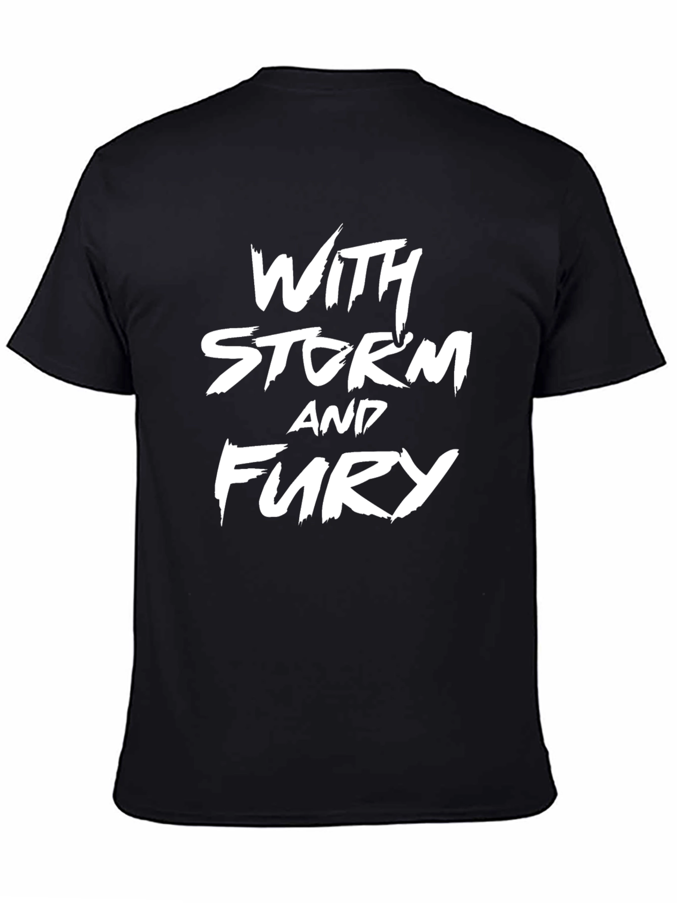 With Storm and Fury Black Graphic T-Shirt