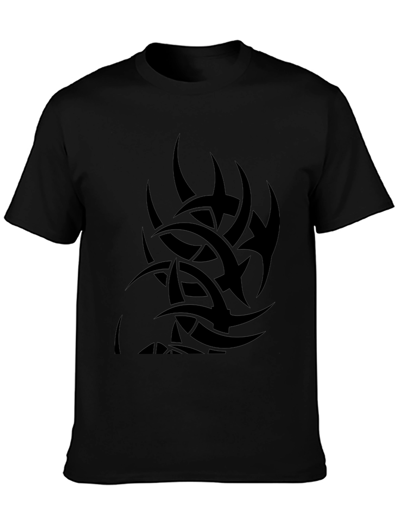 Mens Black Tribal Tattoo Graphic T-Shirt