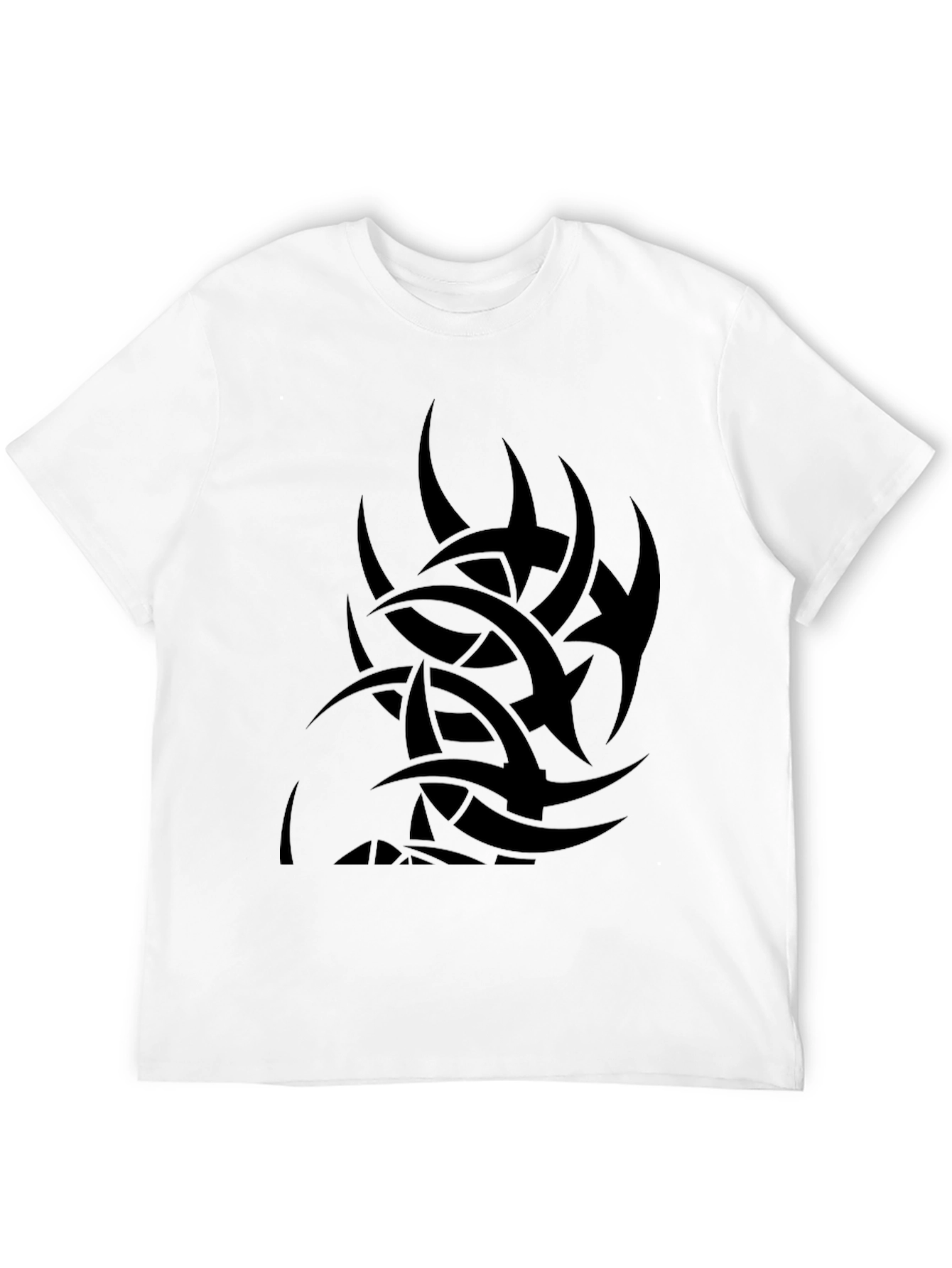 Mens Black Tribal Tattoo Graphic T-Shirt