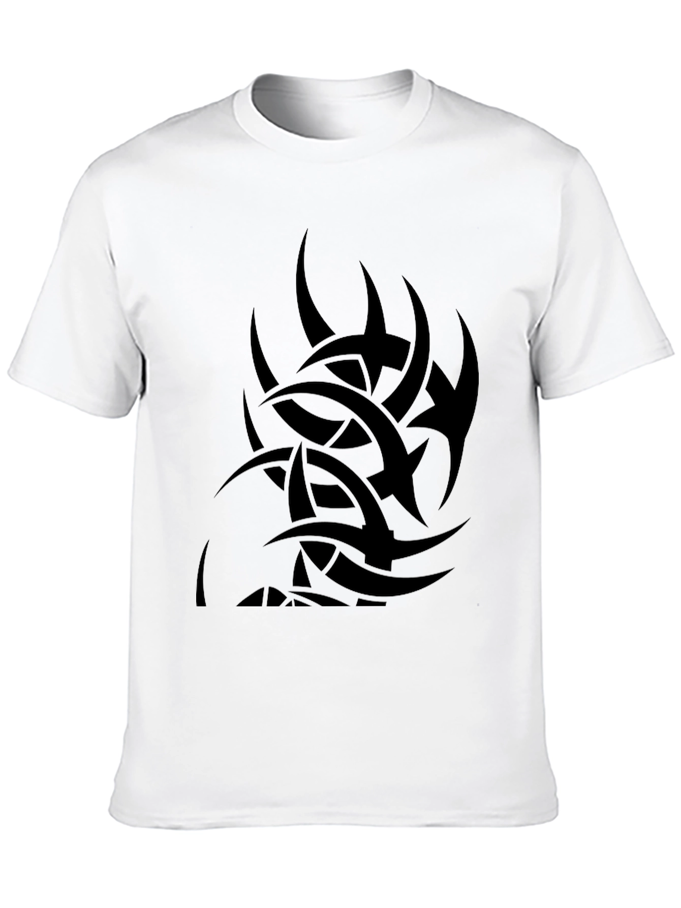 Mens Black Tribal Tattoo Graphic T-Shirt