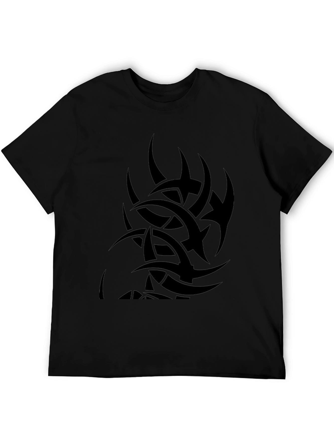 Mens Black Tribal Tattoo Graphic T-Shirt