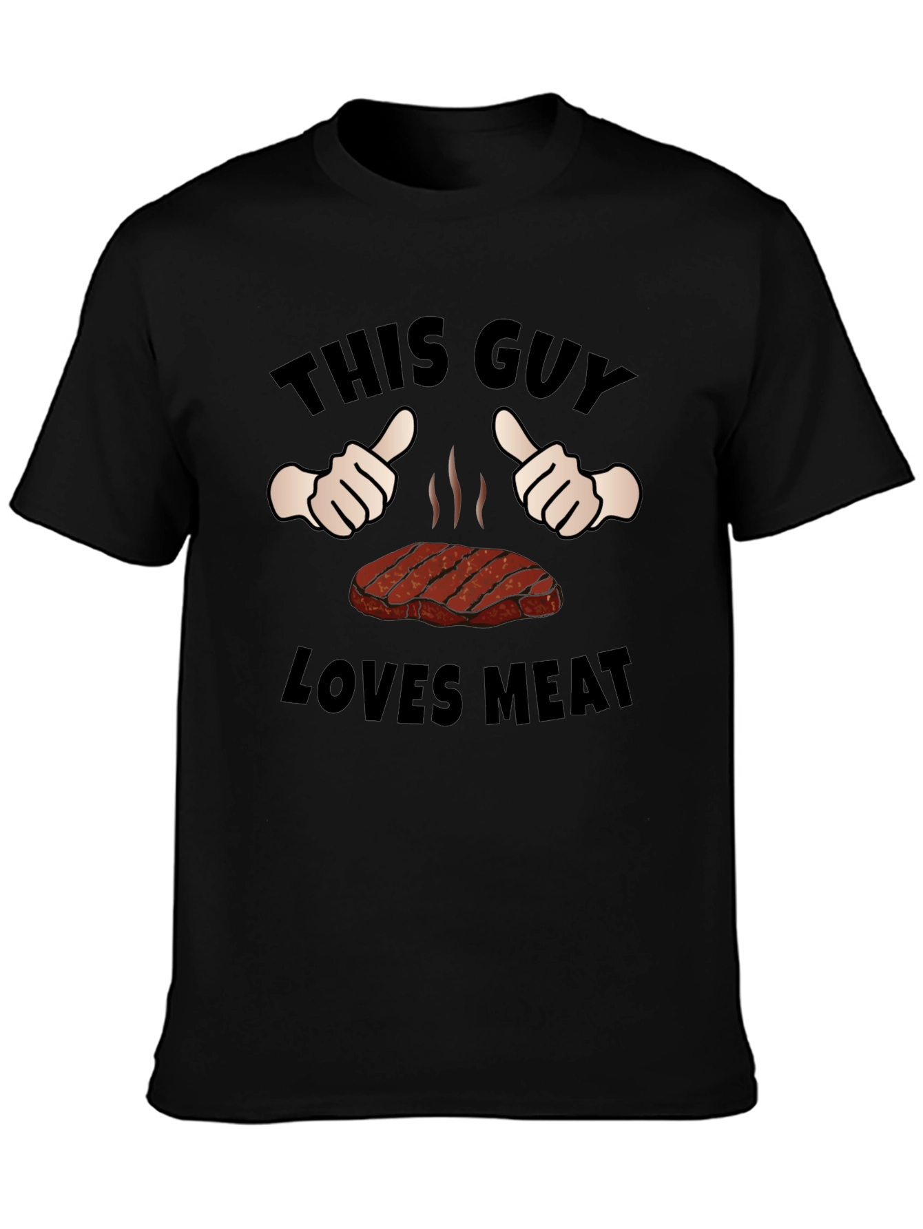 This Guy Loves Meat Funny Graphic T-Shirt