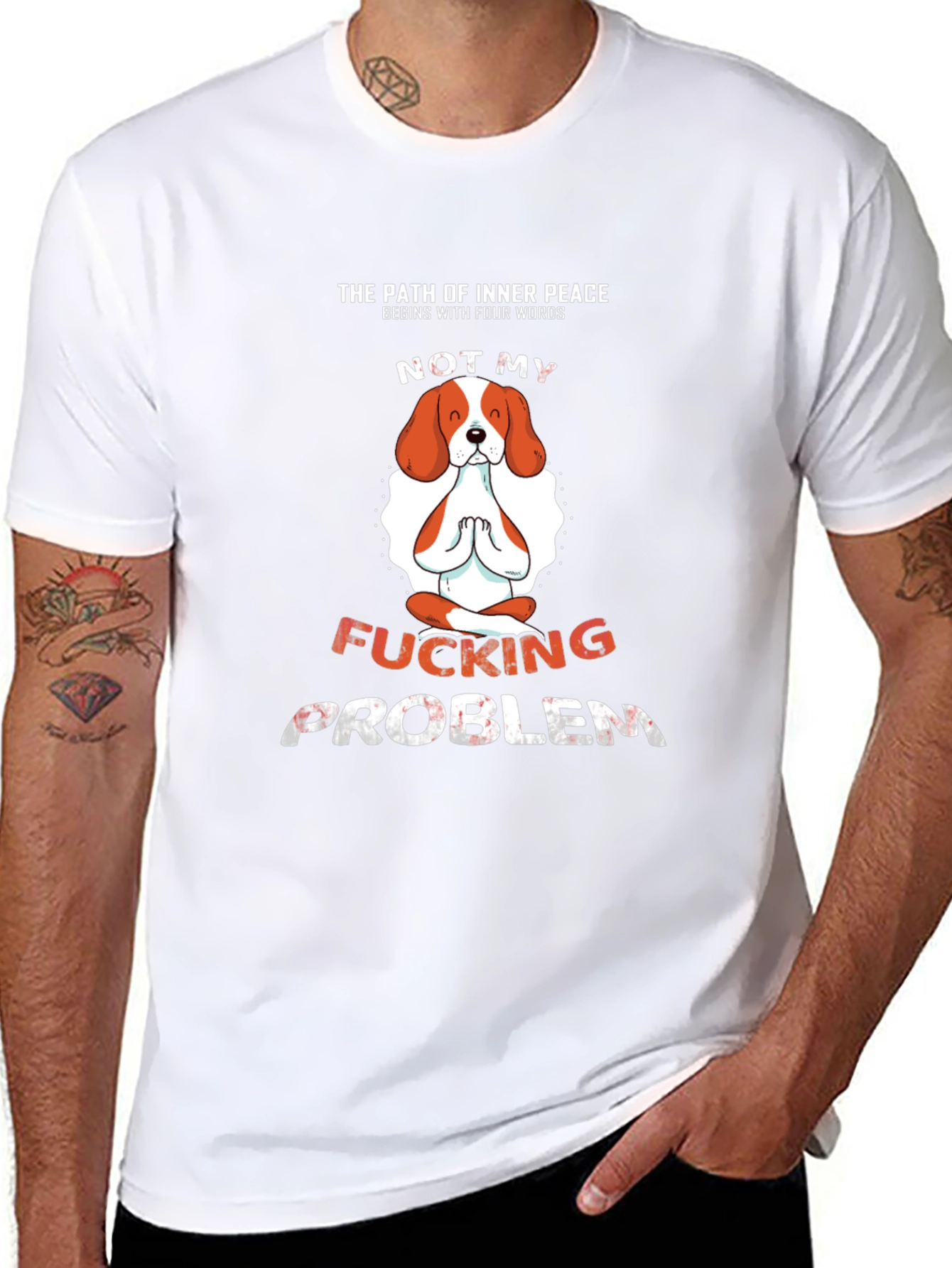 Inner Peace Funny Dog T-Shirt