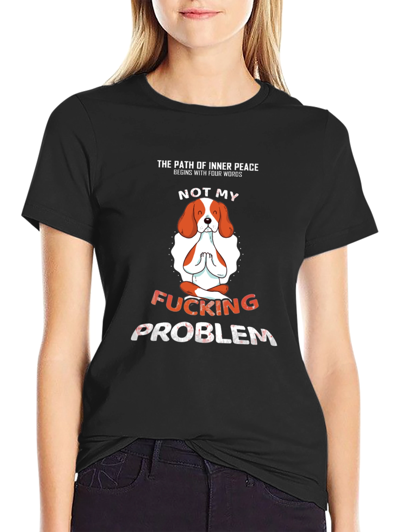 Inner Peace Funny Dog T-Shirt