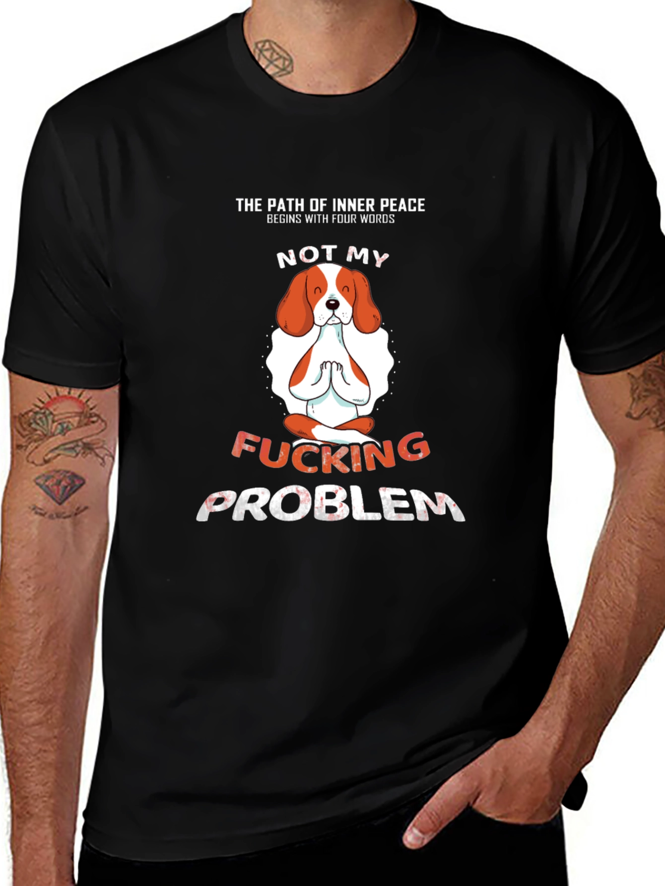 Inner Peace Funny Dog T-Shirt