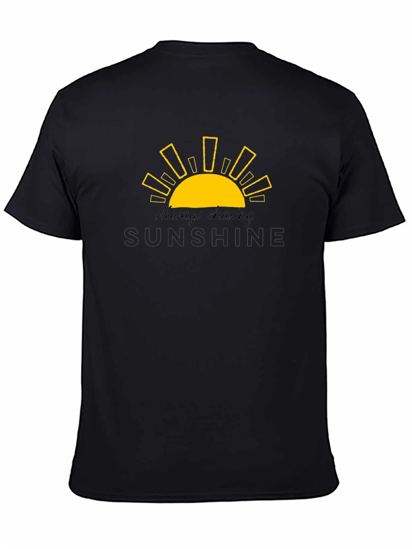 Always Chasing Sunshine Black Graphic Tee
