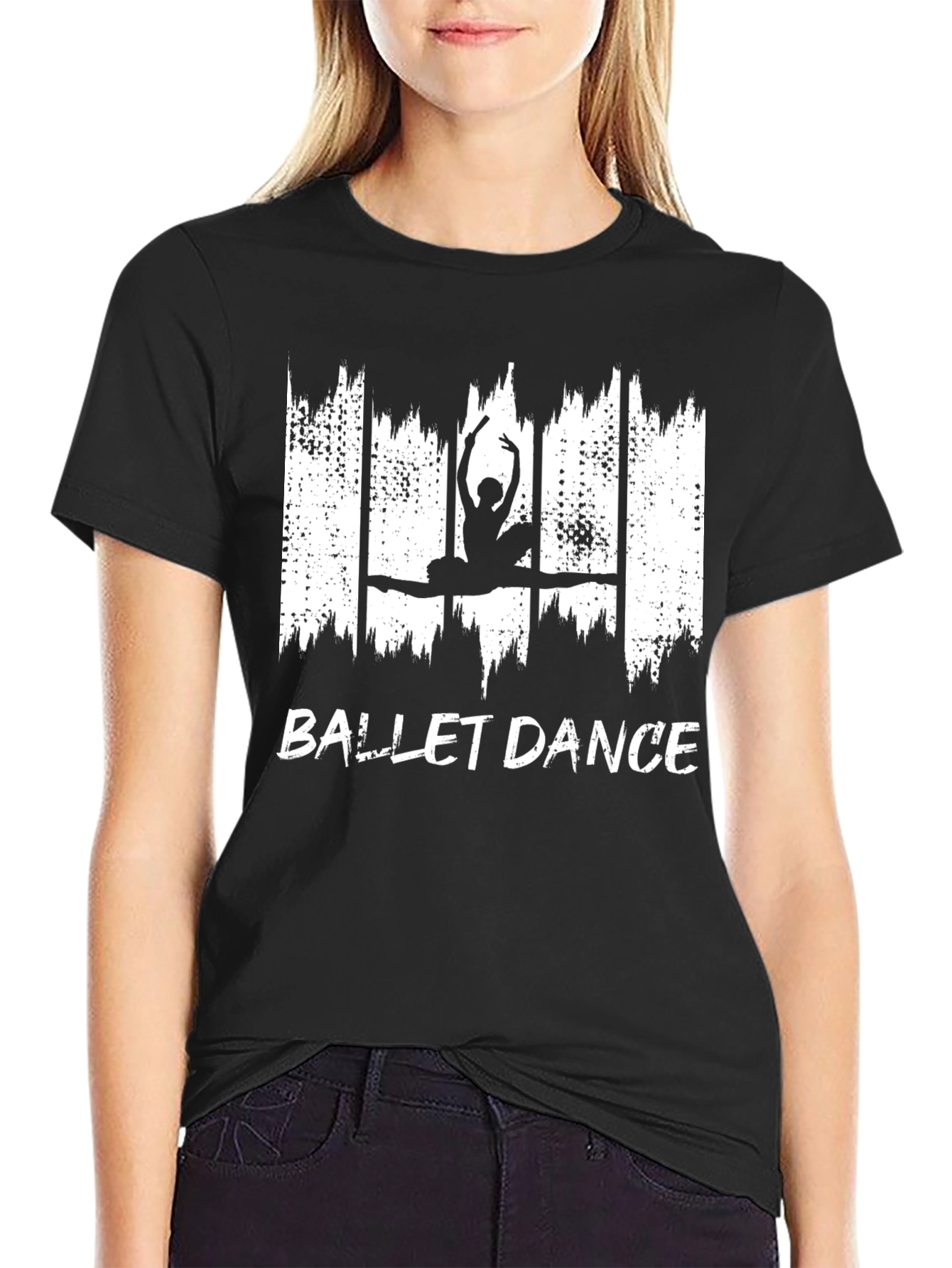 Ballet Dance Graphic T-Shirt - Black