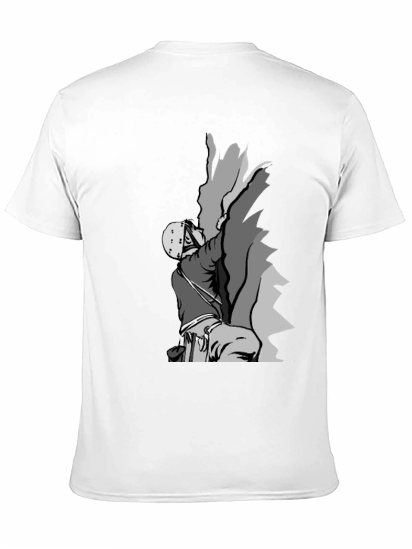 Rock Climbing Graphic Tee - Black Cotton T-Shirt