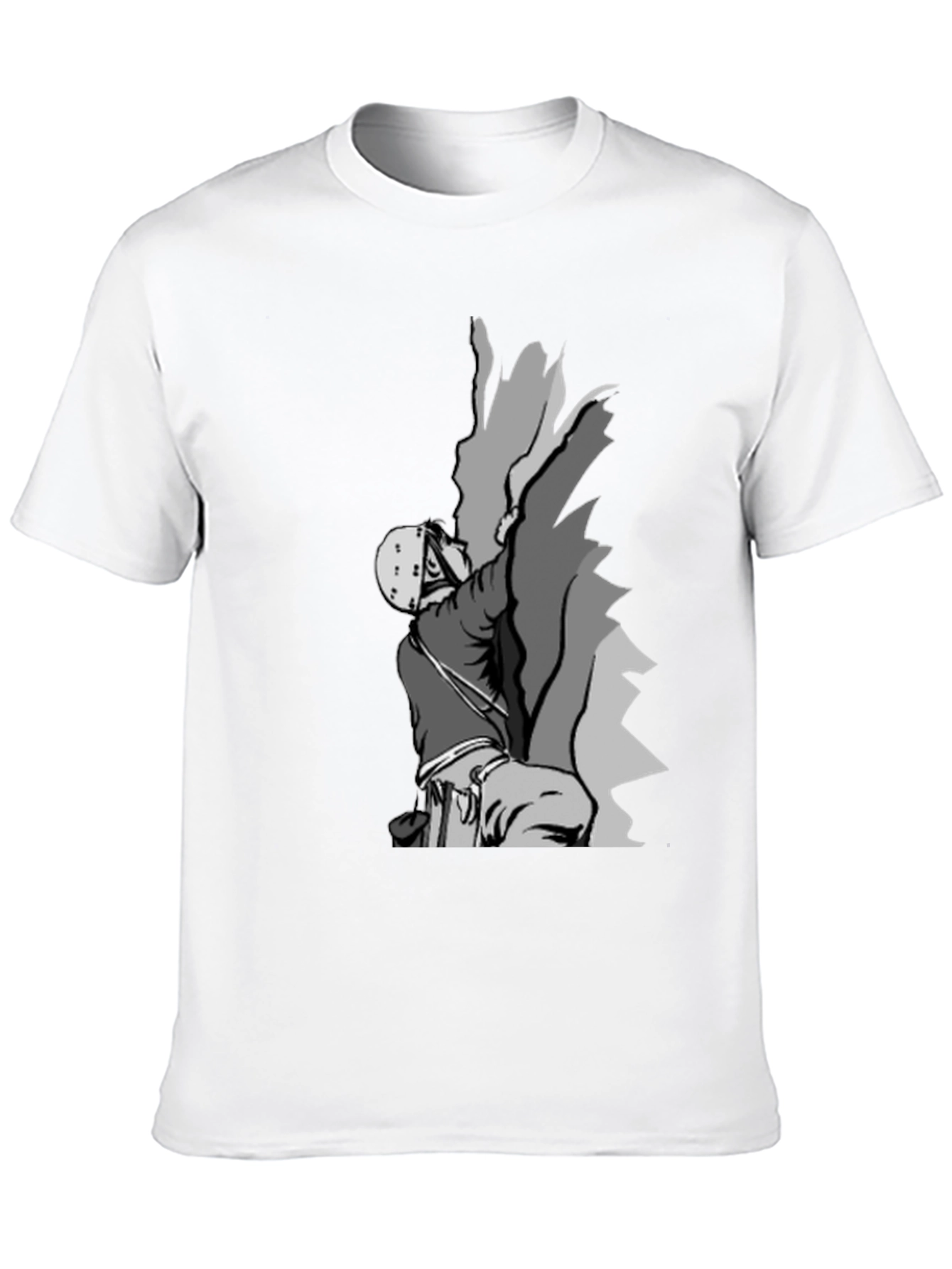 Rock Climbing Graphic Tee - Black Cotton T-Shirt