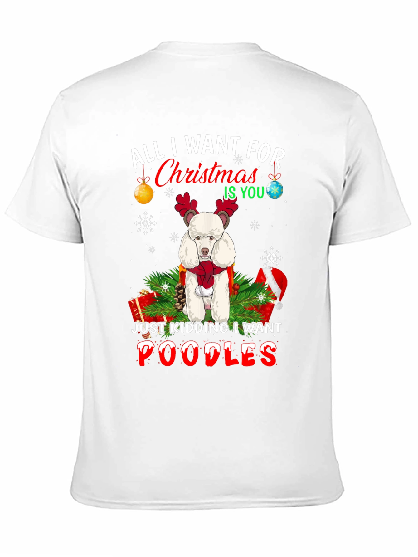 Christmas Poodle T-Shirt