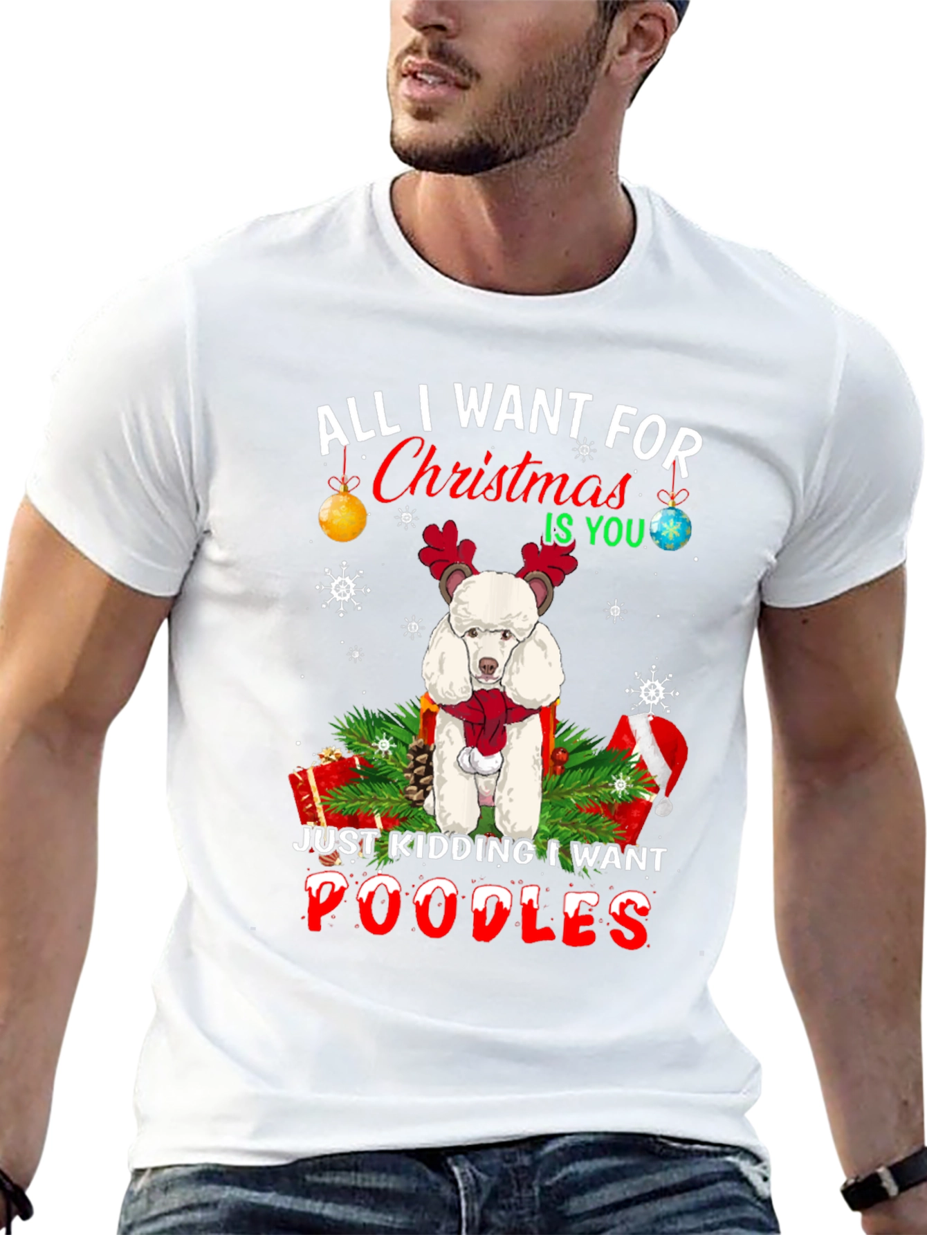 Christmas Poodle T-Shirt