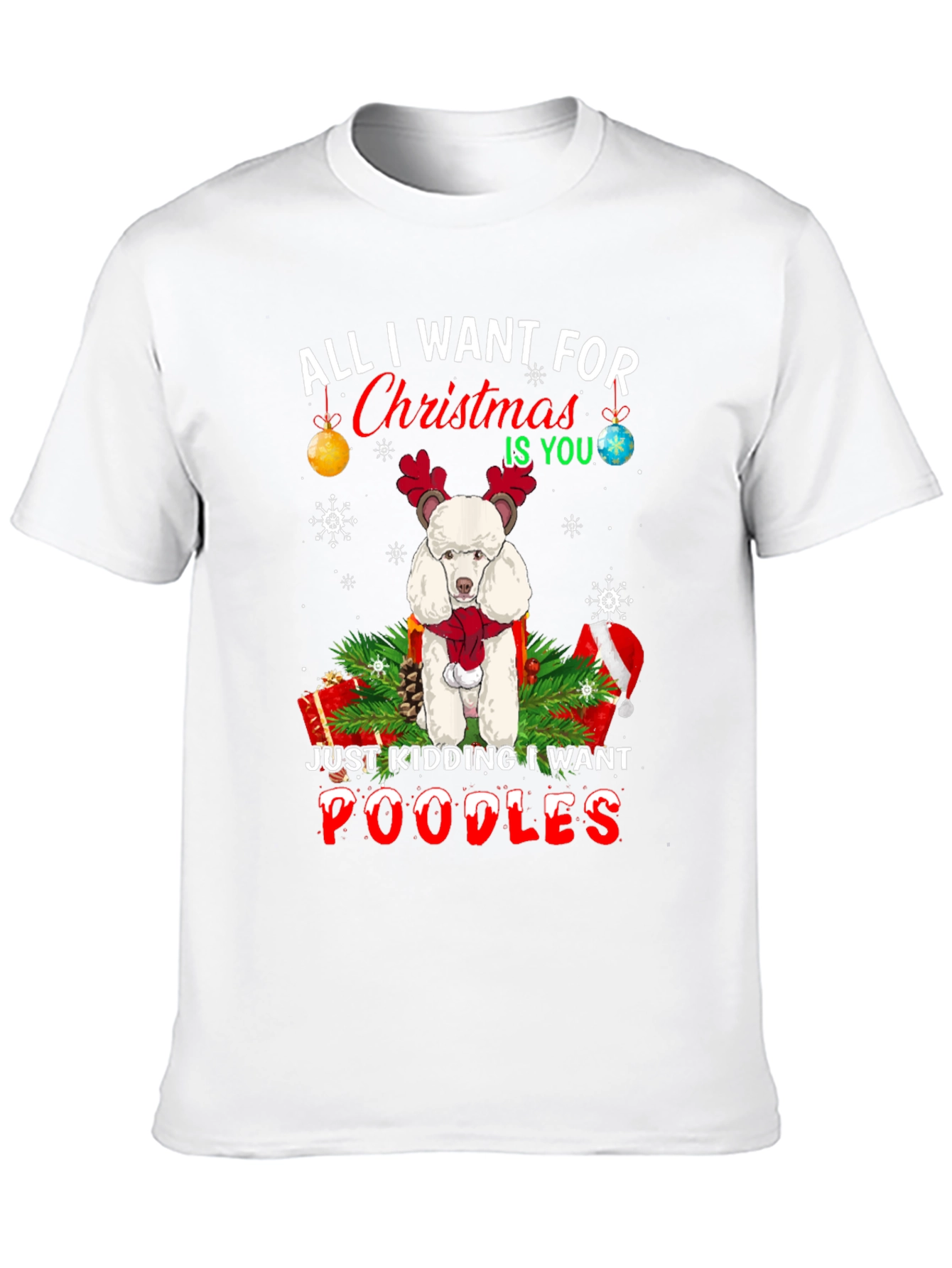 Christmas Poodle T-Shirt