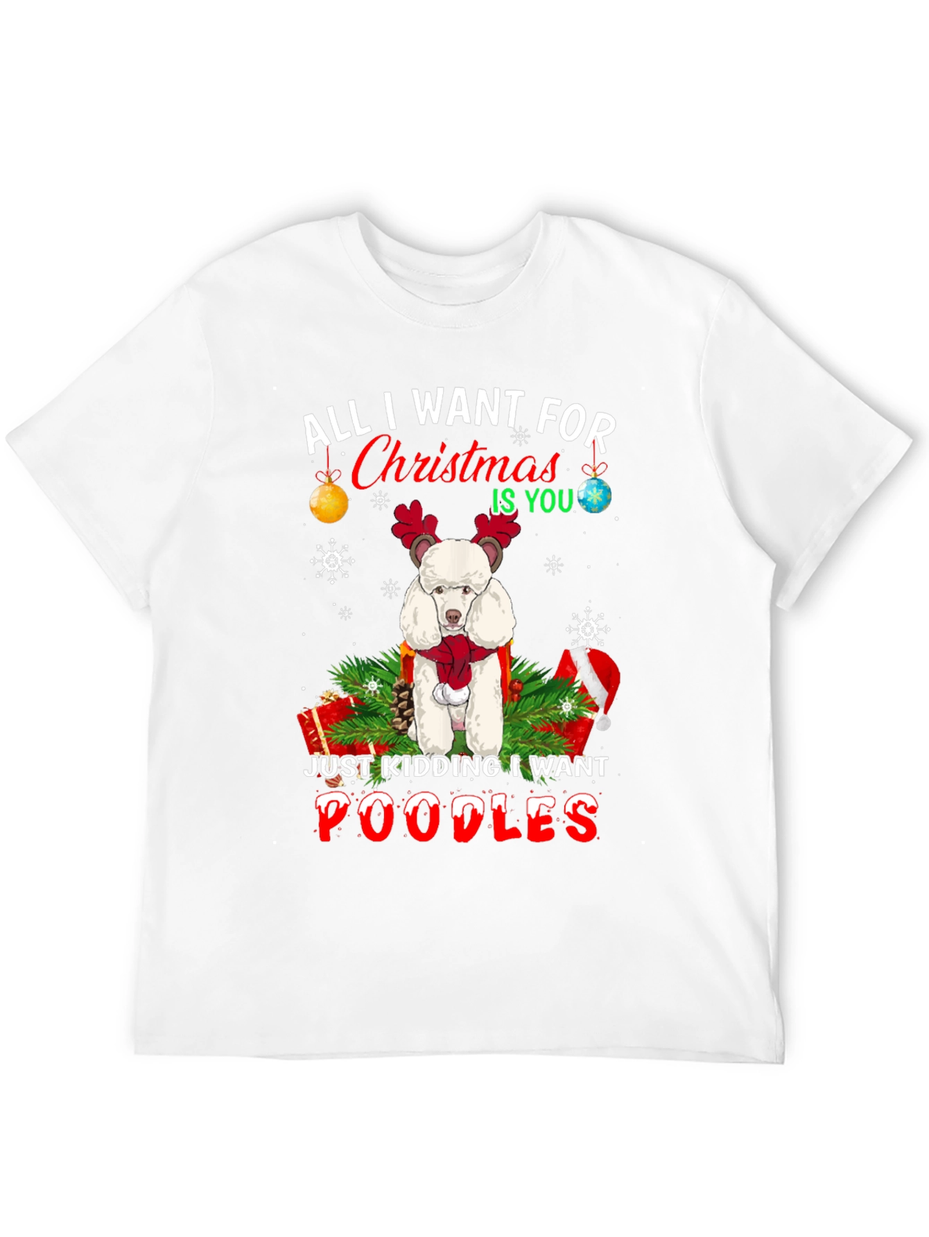 Christmas Poodle T-Shirt