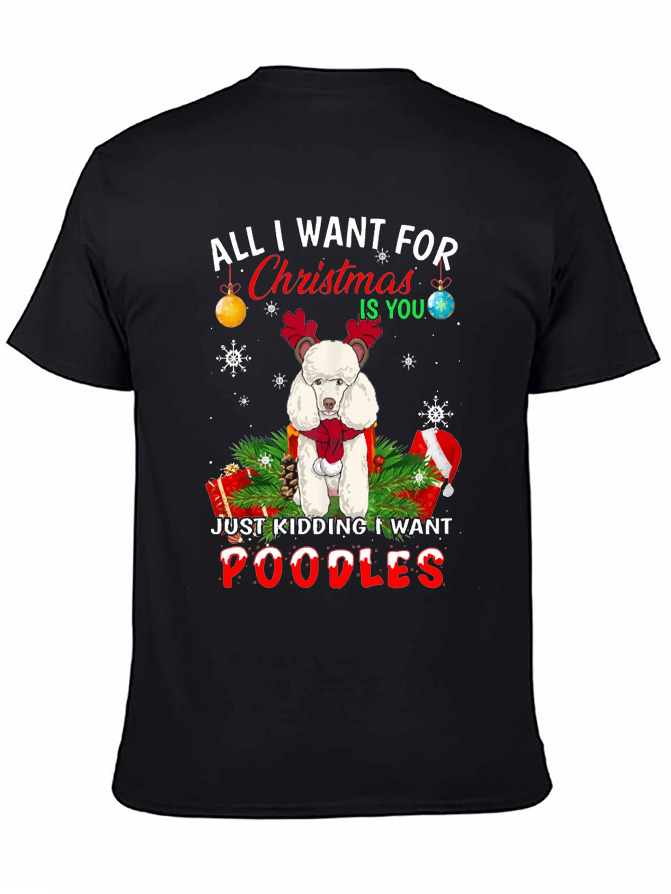 Christmas Poodle T-Shirt