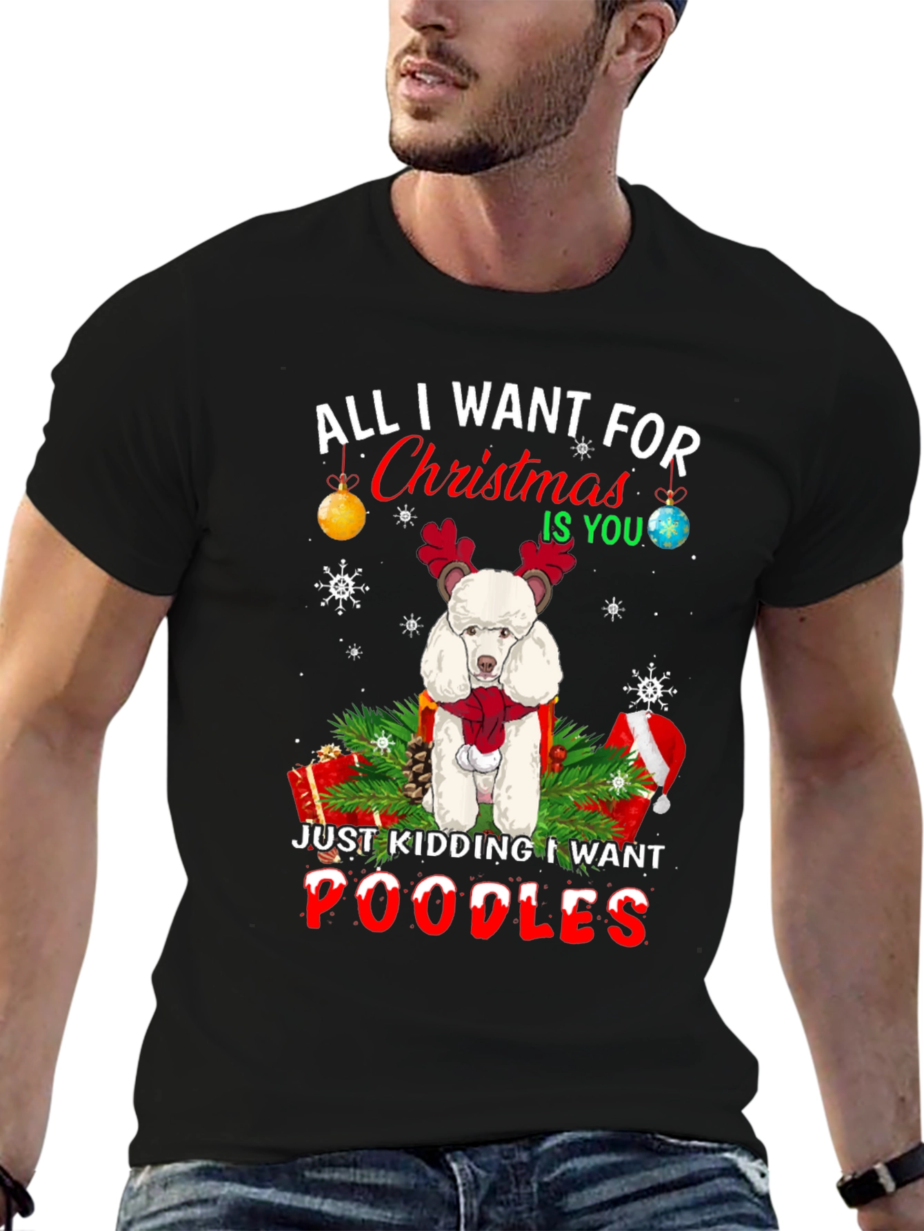 Christmas Poodle T-Shirt